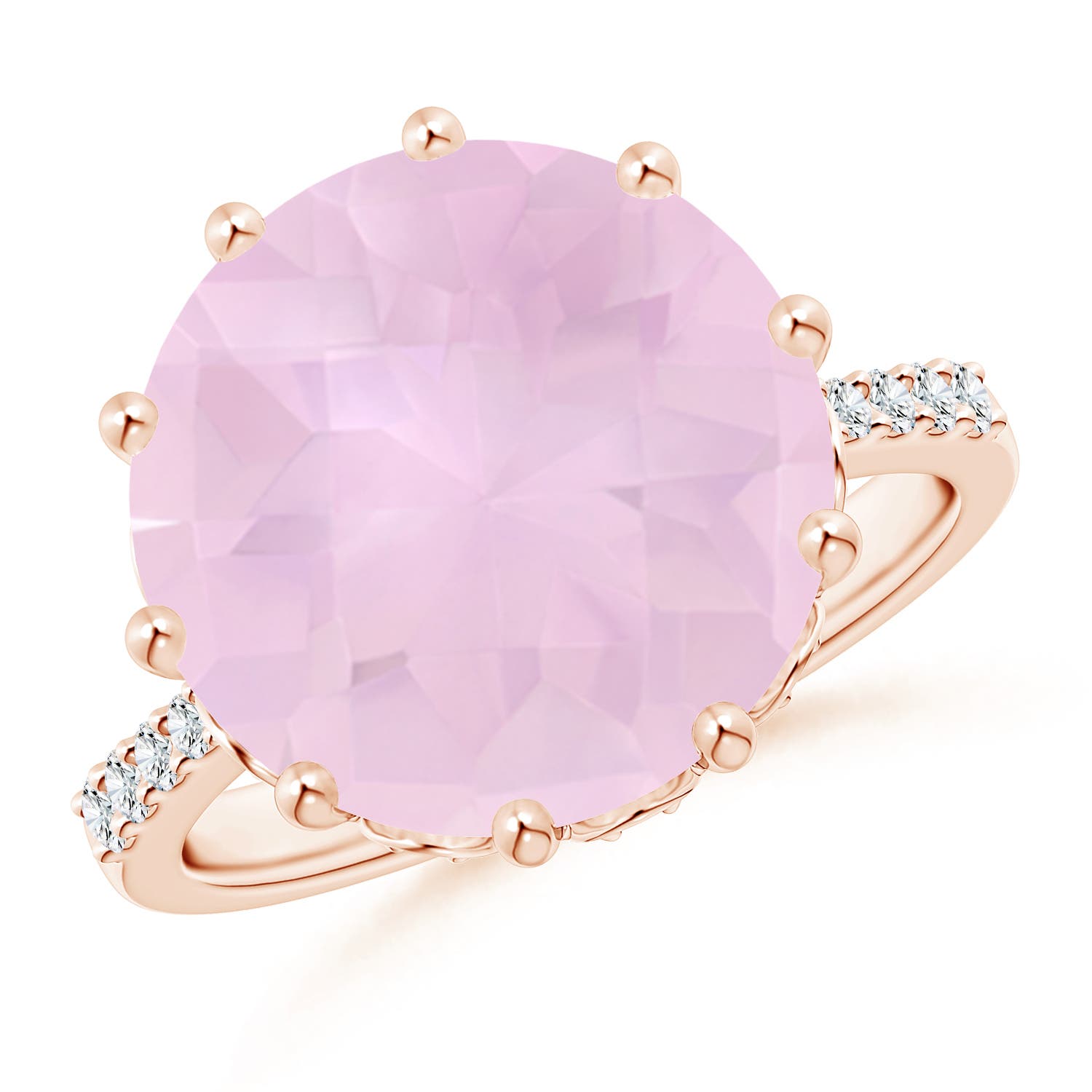 AAA - Rose Quartz / 7.32 CT / 14 KT Rose Gold