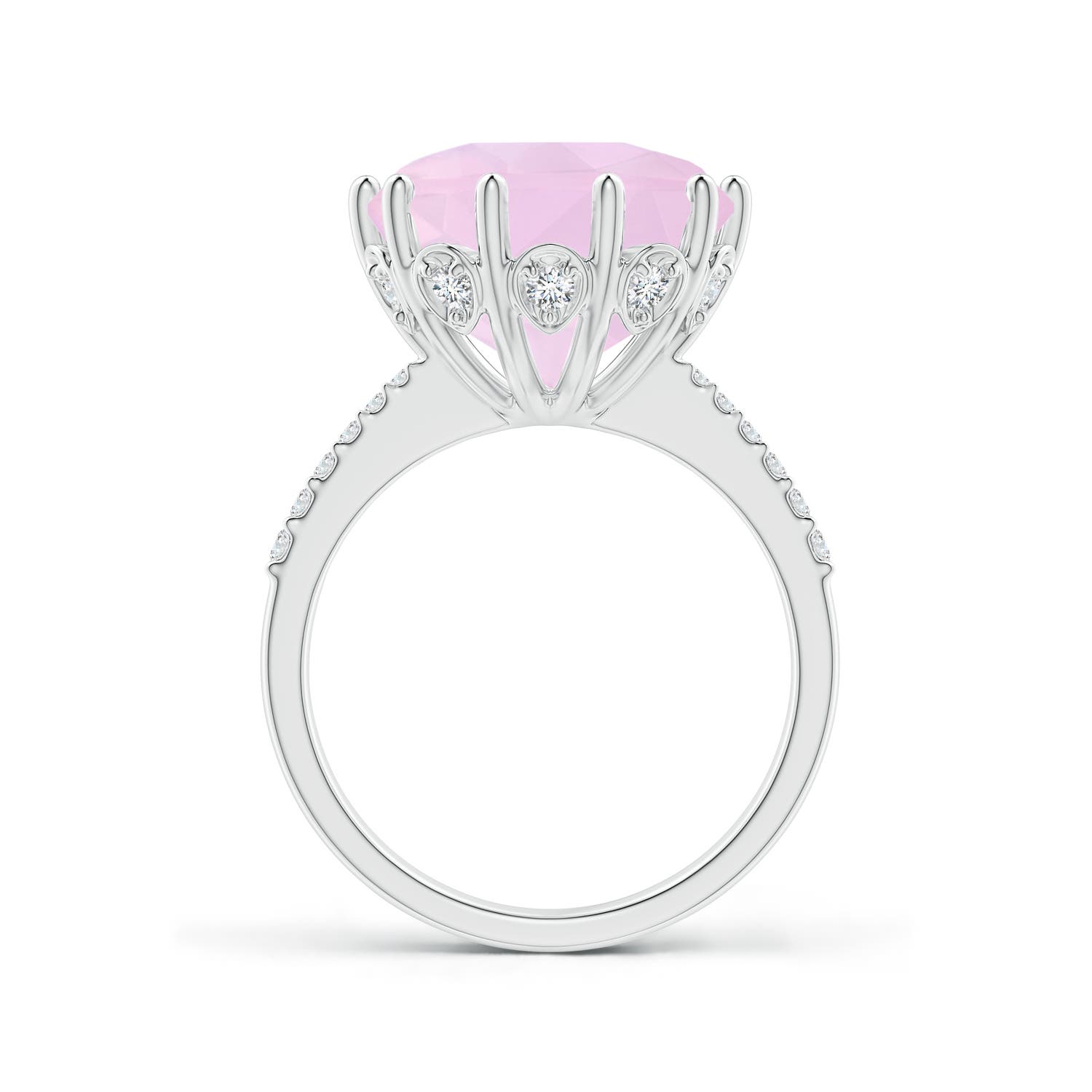 AAA - Rose Quartz / 7.32 CT / 14 KT White Gold