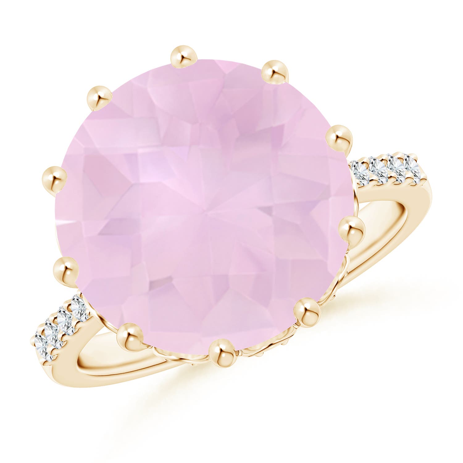 AAA - Rose Quartz / 7.32 CT / 14 KT Yellow Gold