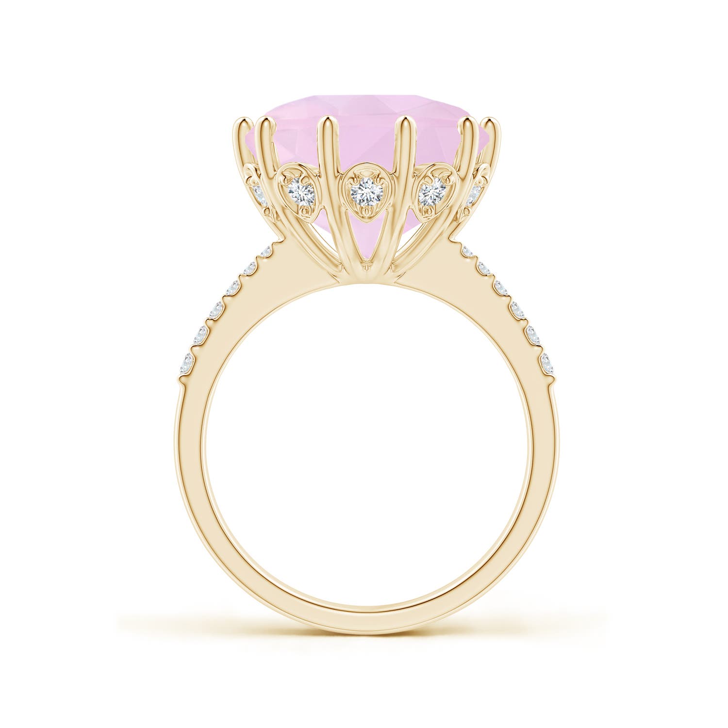 AAA - Rose Quartz / 7.32 CT / 14 KT Yellow Gold