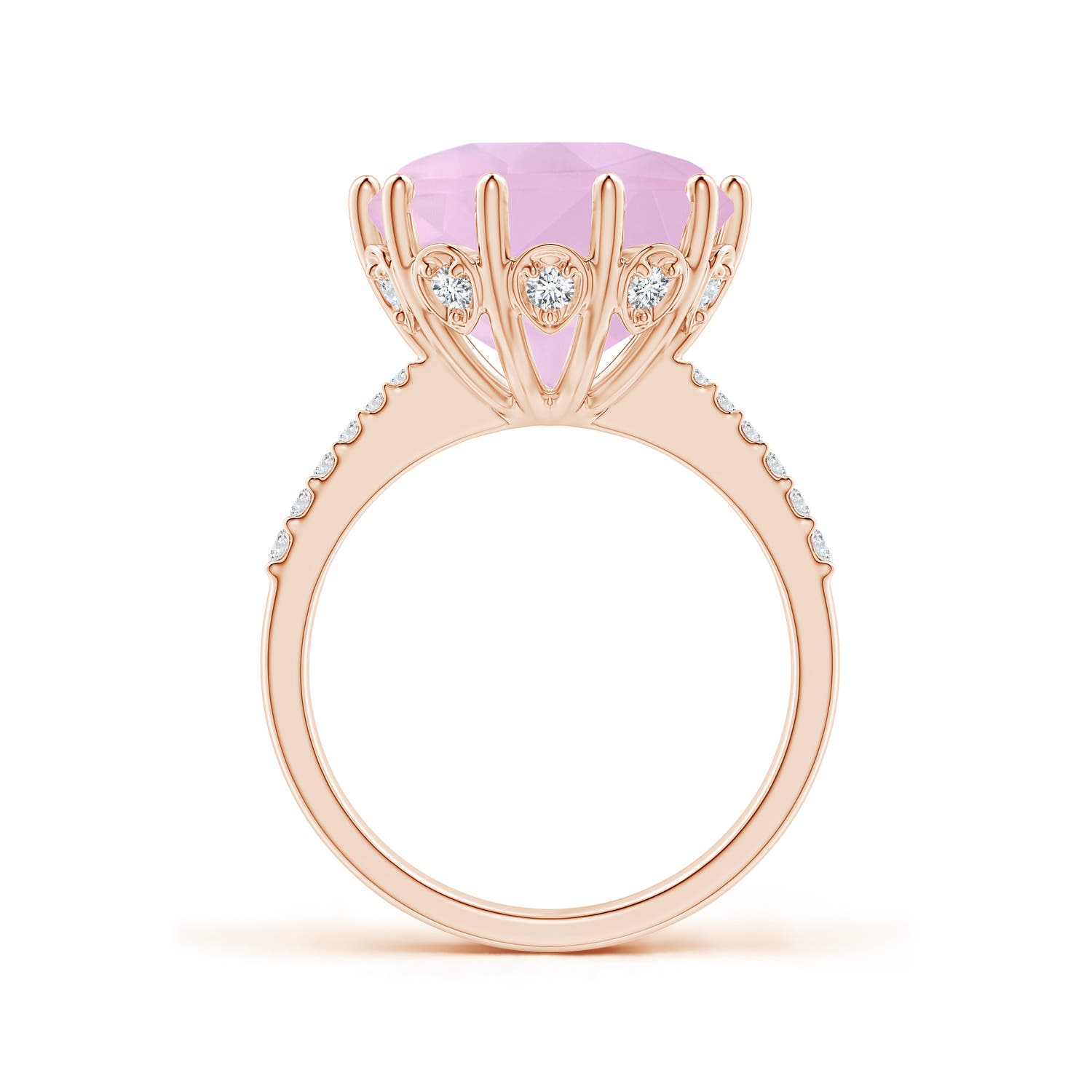 AAAA - Rose Quartz / 7.32 CT / 14 KT Rose Gold