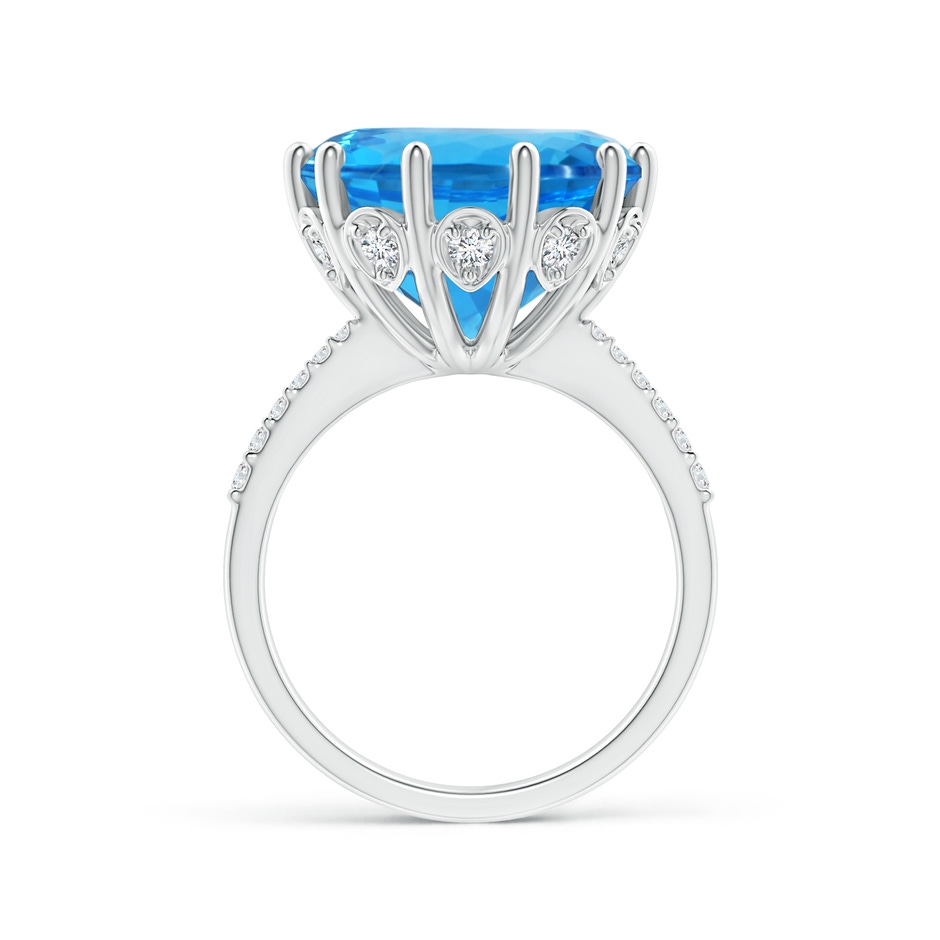 13.08x13.01x8.64mm AAAA GIA Certified Swiss Blue Topaz Solitaire Ring with Diamonds in White Gold side 199