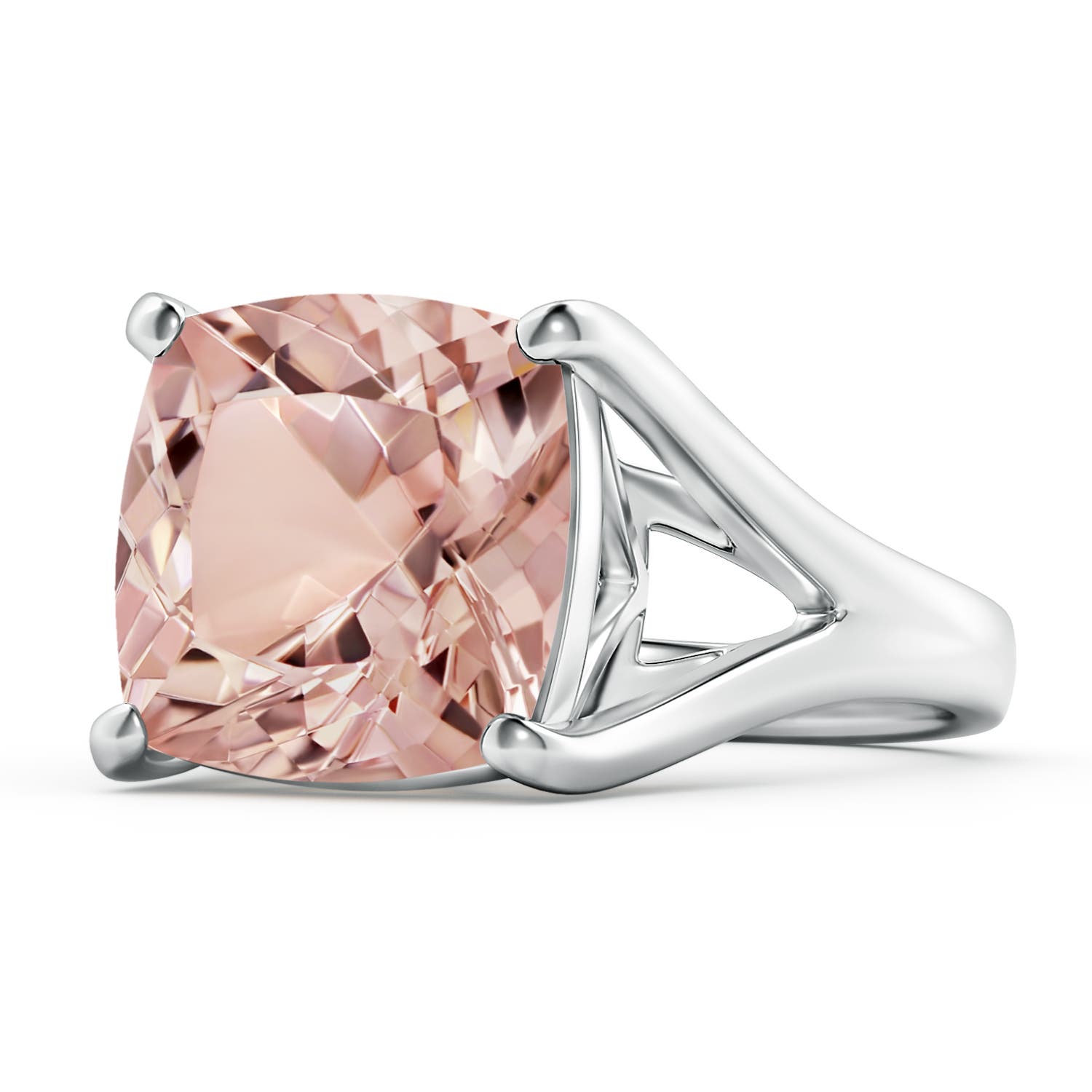 AAAA - Morganite / 6.25 CT / 14 KT White Gold