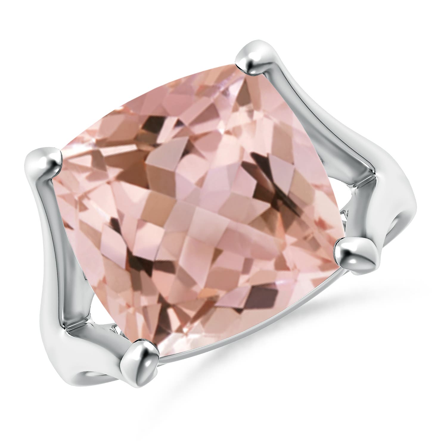 AAAA - Morganite / 6.25 CT / 14 KT White Gold