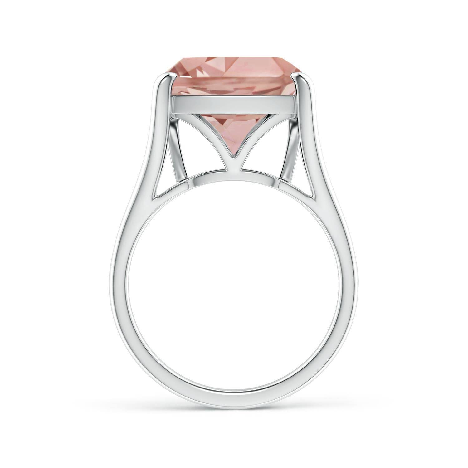 AAAA - Morganite / 6.25 CT / 14 KT White Gold