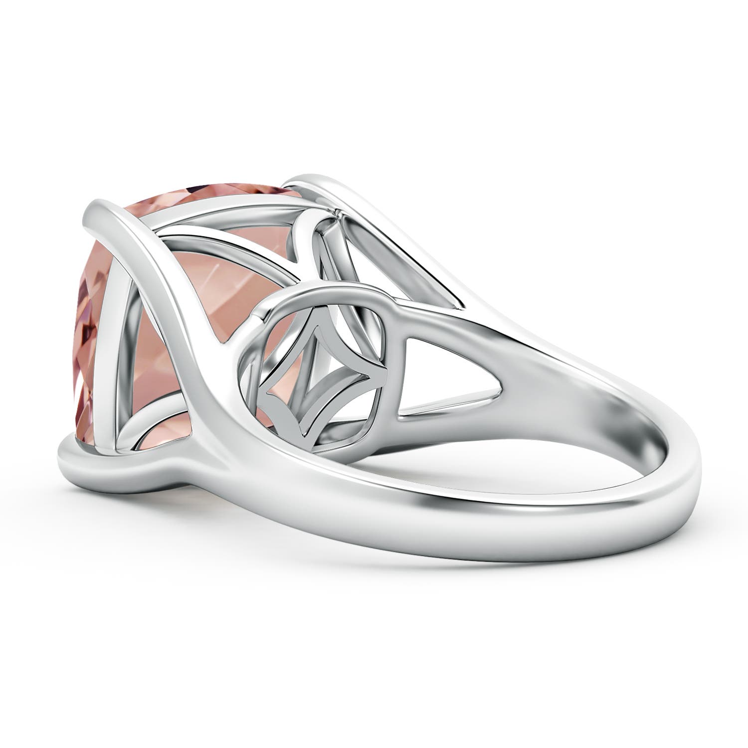 AAAA - Morganite / 6.25 CT / 14 KT White Gold