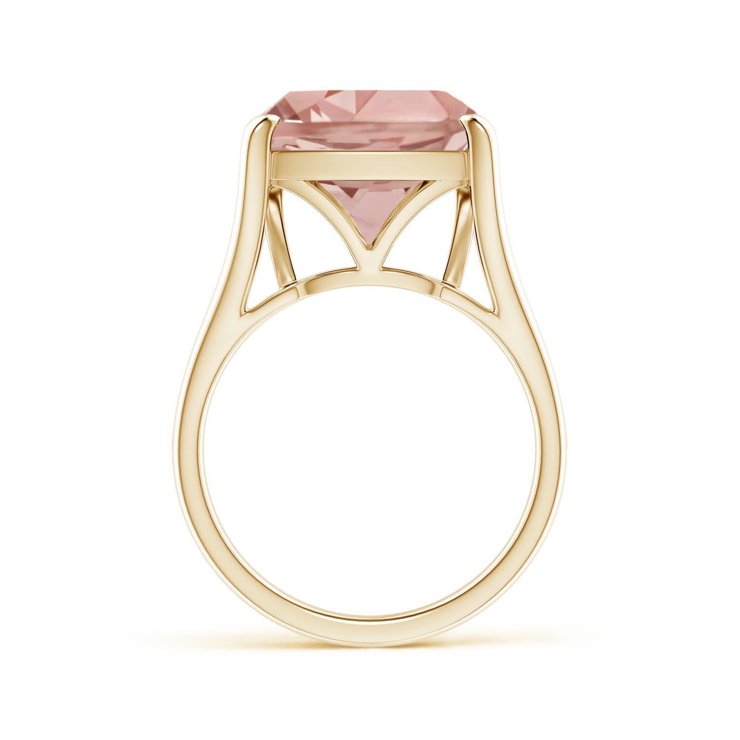 AAAA - Morganite / 6.25 CT / 14 KT Yellow Gold