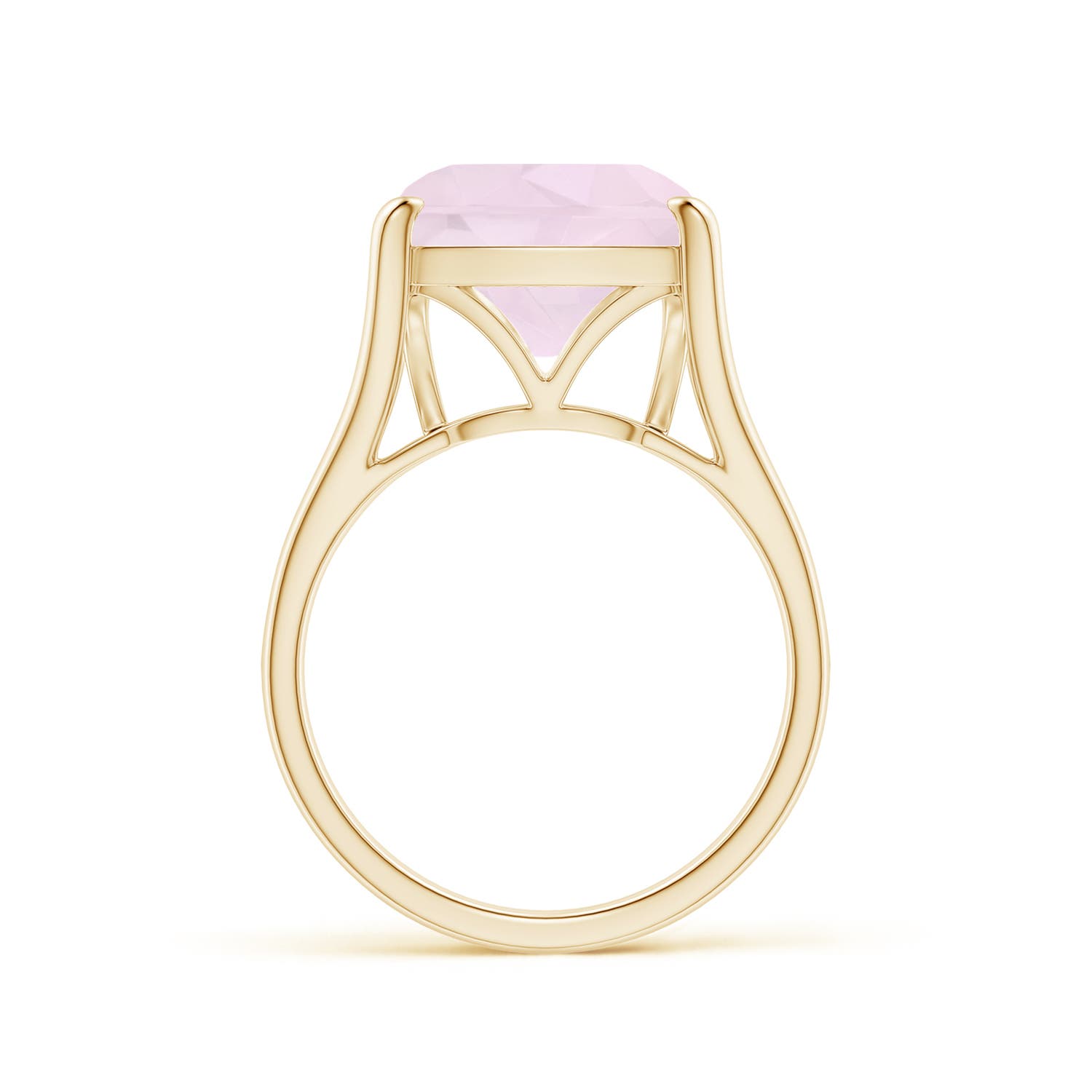 A - Rose Quartz / 5 CT / 14 KT Yellow Gold