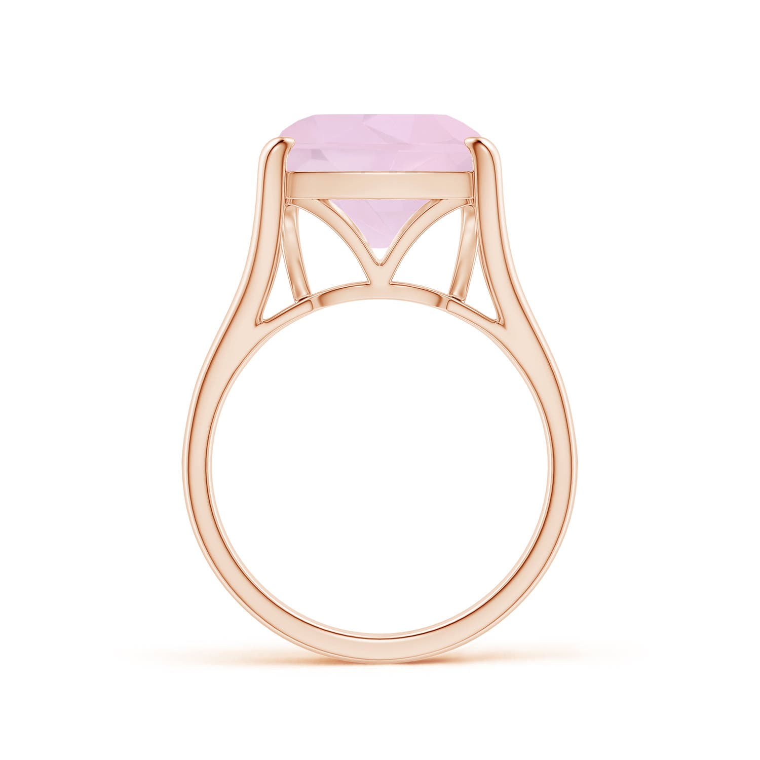 AA - Rose Quartz / 5 CT / 14 KT Rose Gold