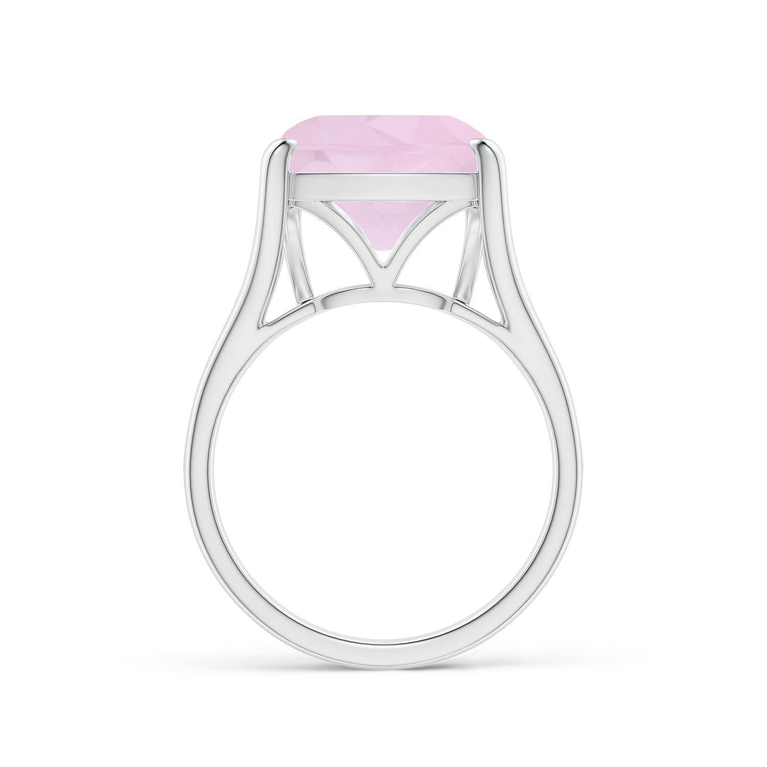 AA - Rose Quartz / 5 CT / 14 KT White Gold