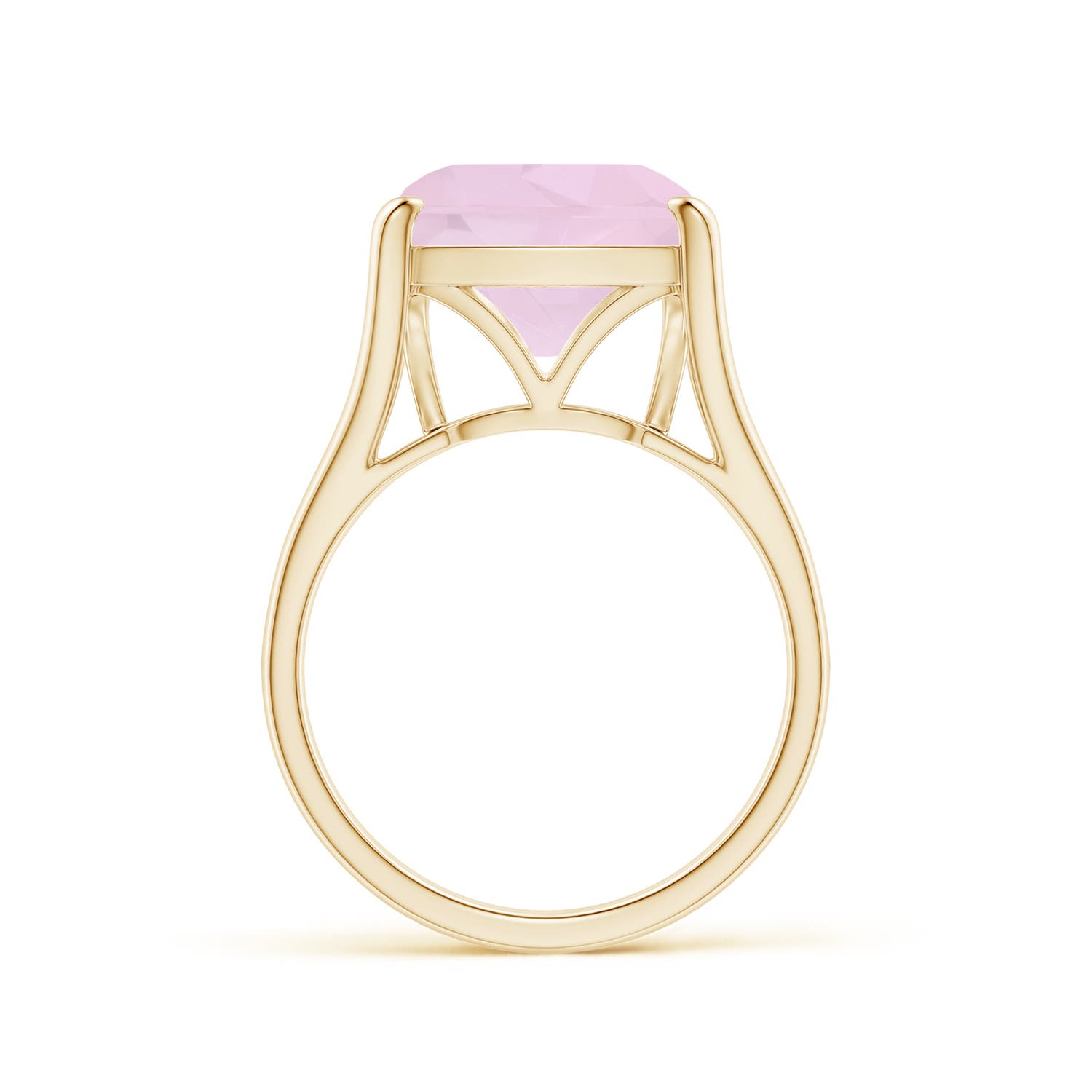 AA - Rose Quartz / 5 CT / 14 KT Yellow Gold