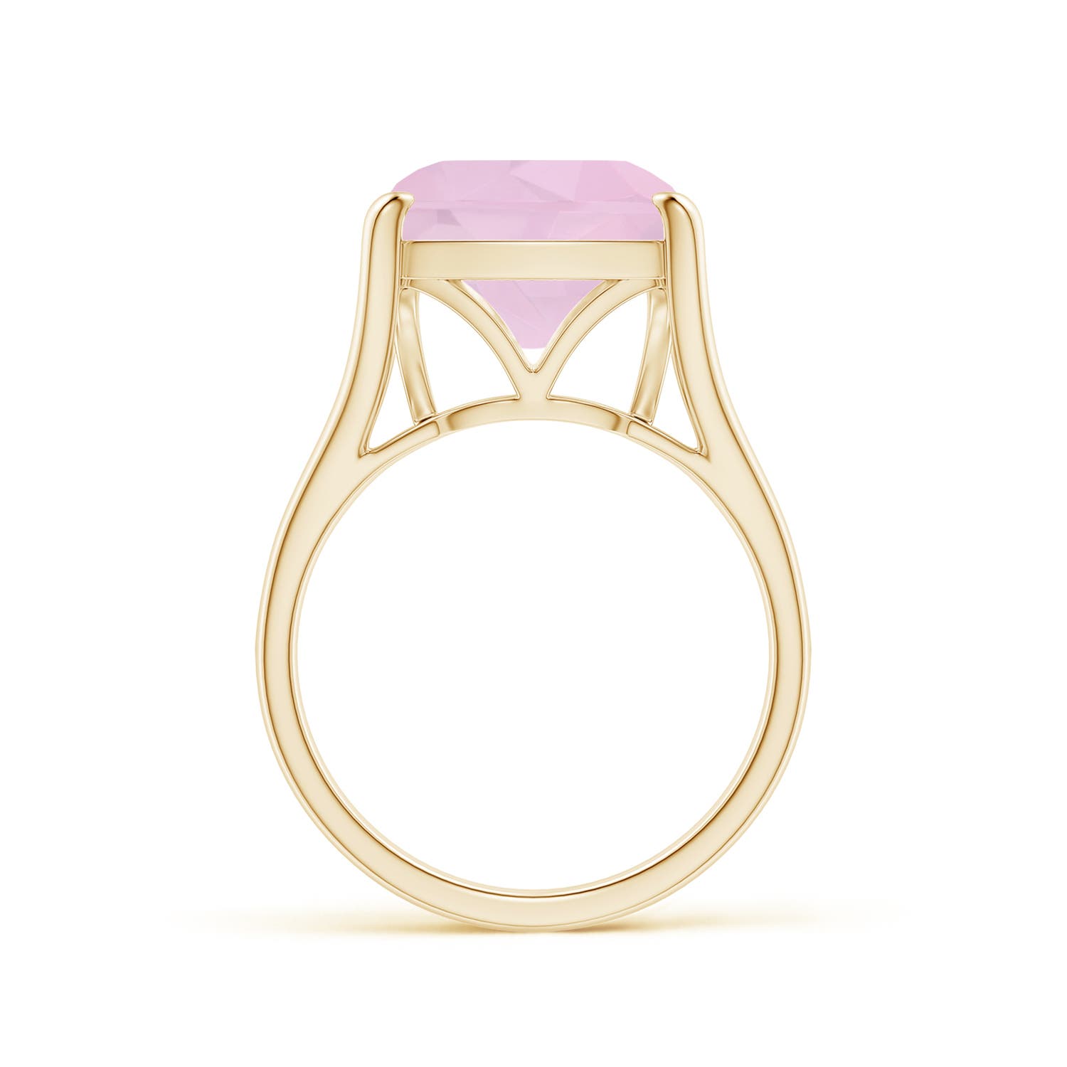 AAA - Rose Quartz / 5 CT / 14 KT Yellow Gold