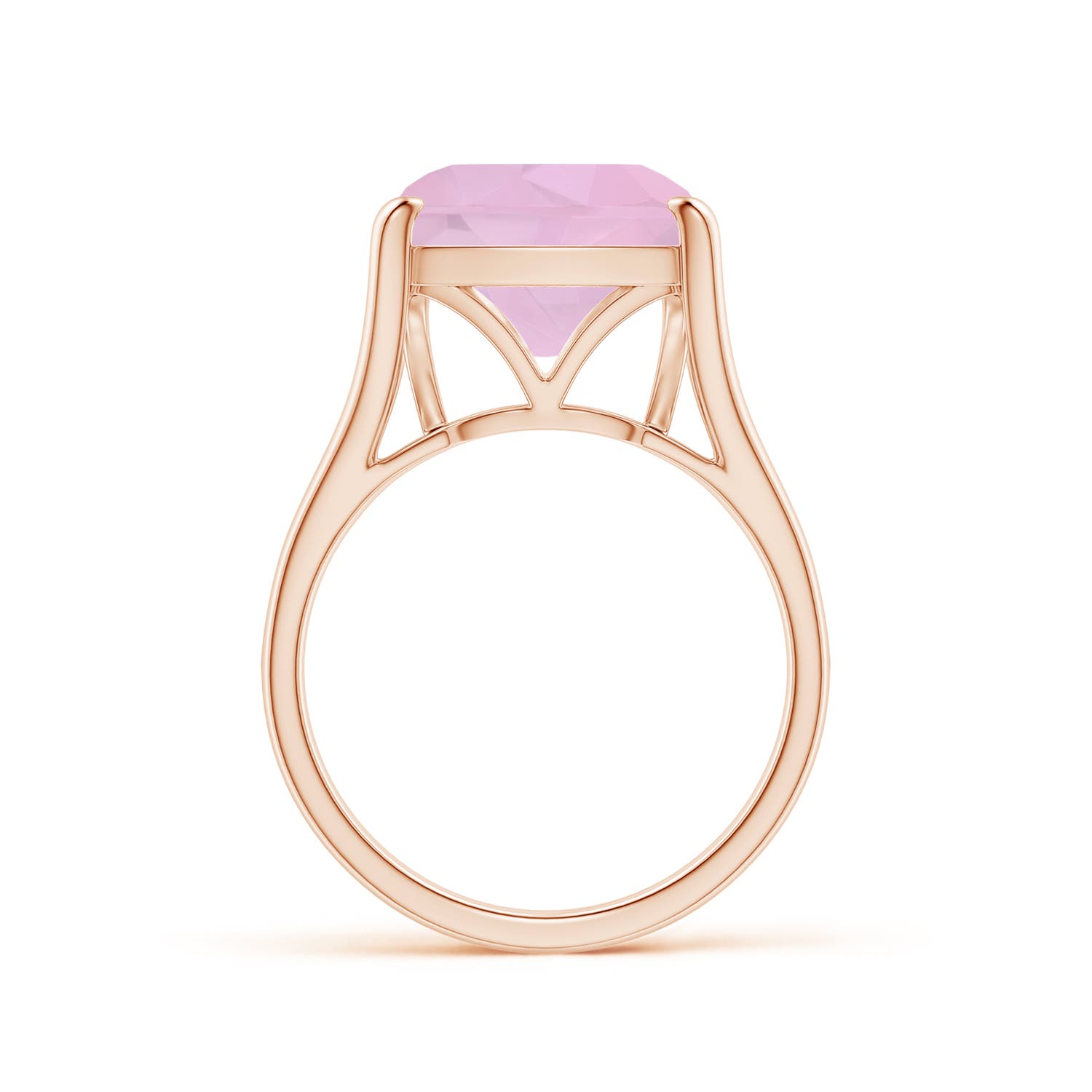 AAAA - Rose Quartz / 5 CT / 14 KT Rose Gold