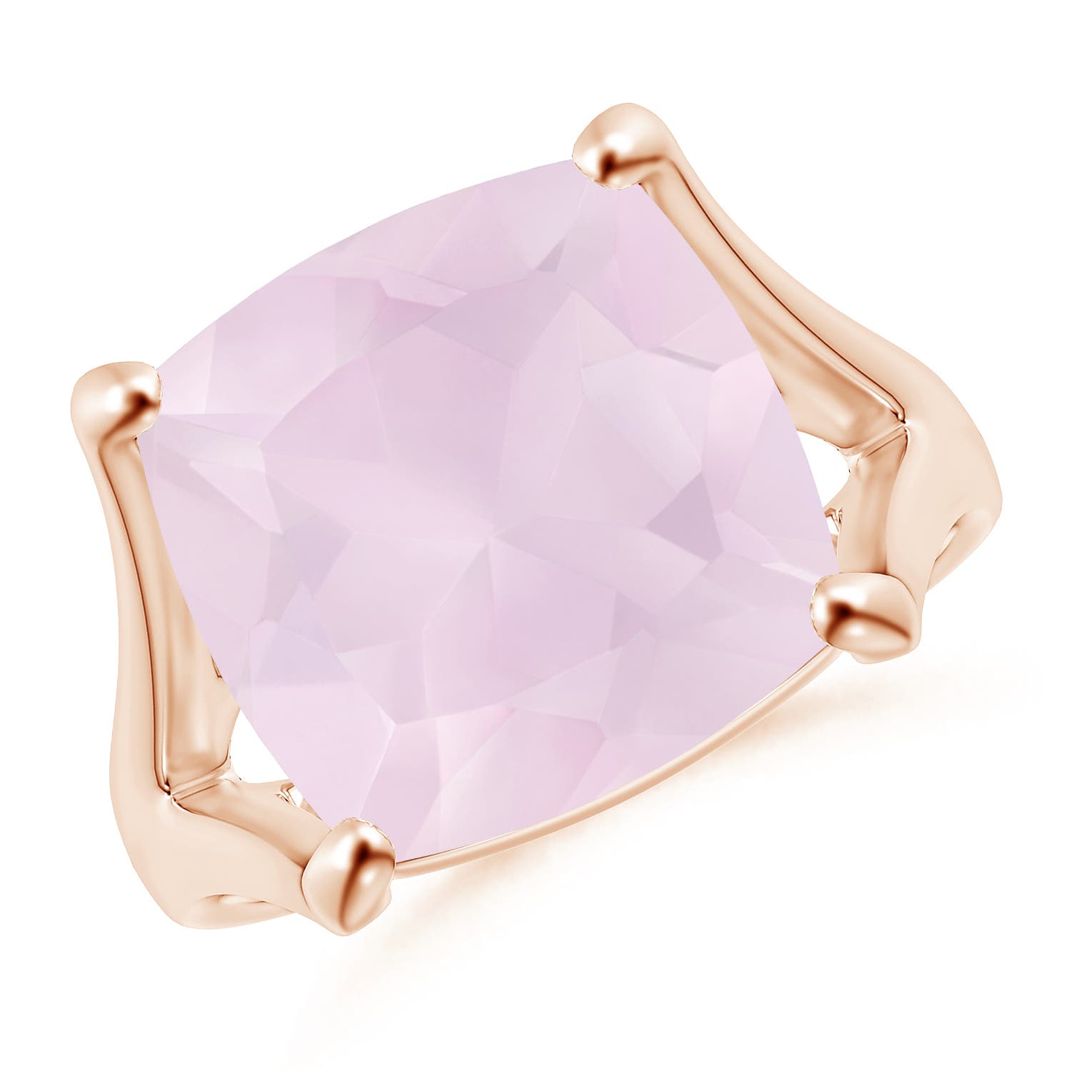 A - Rose Quartz / 5.5 CT / 14 KT Rose Gold