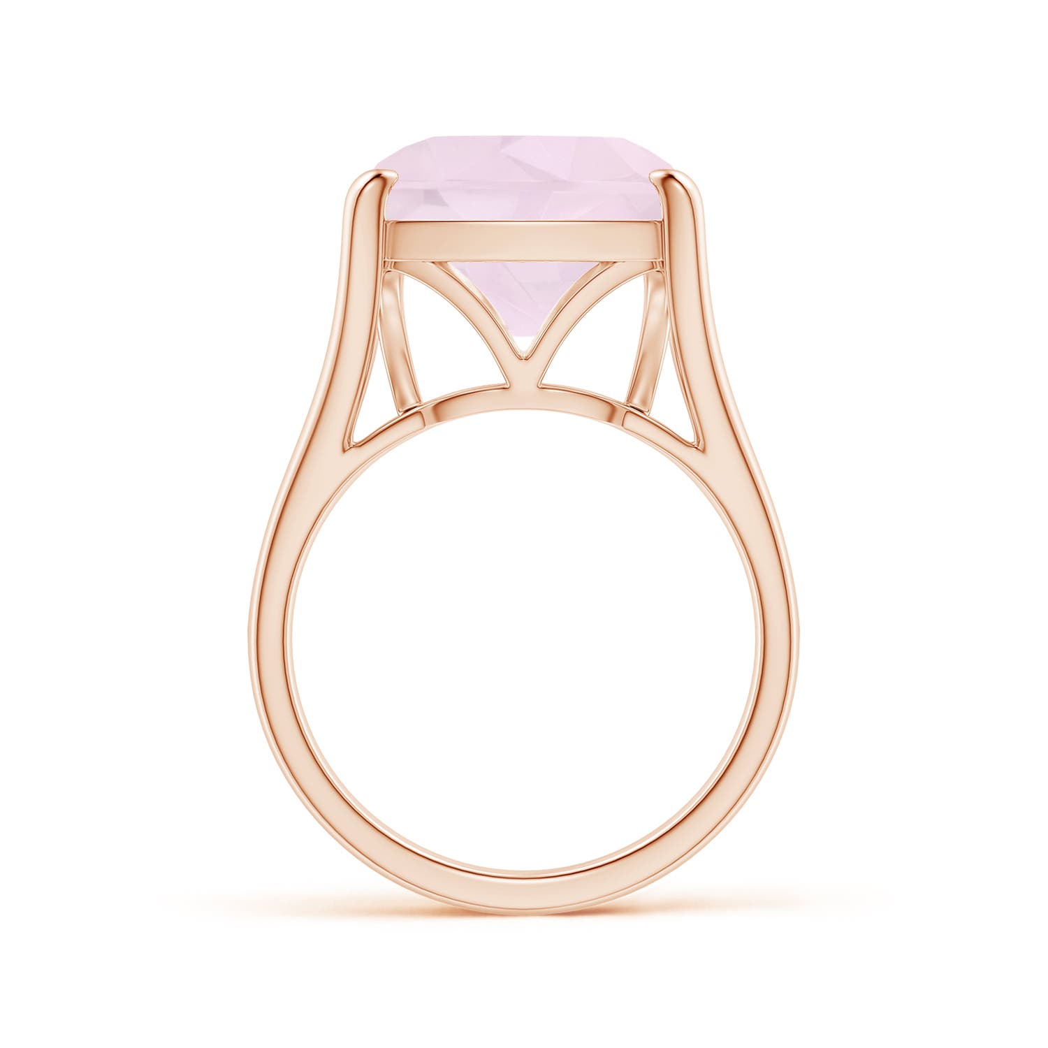 A - Rose Quartz / 5.5 CT / 14 KT Rose Gold