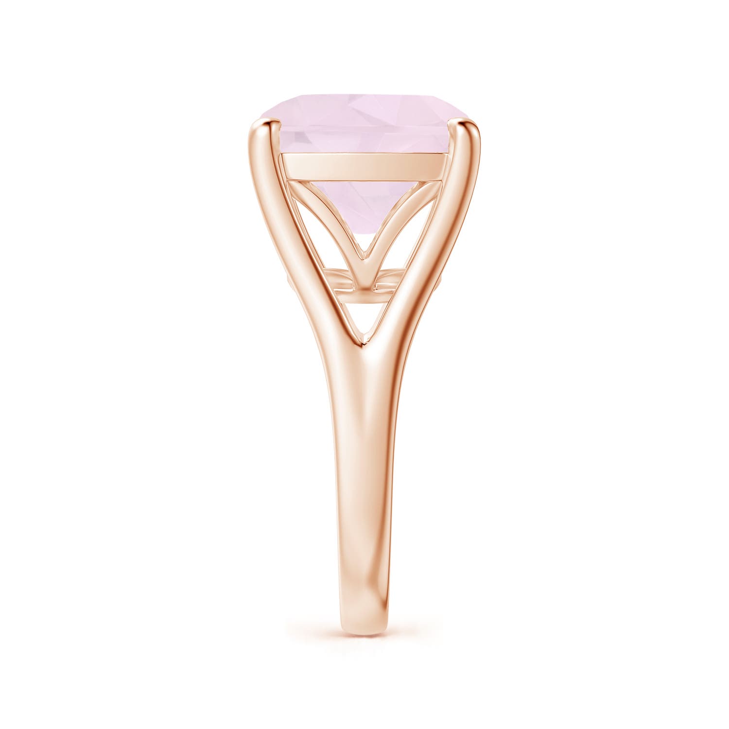 A - Rose Quartz / 5.5 CT / 14 KT Rose Gold