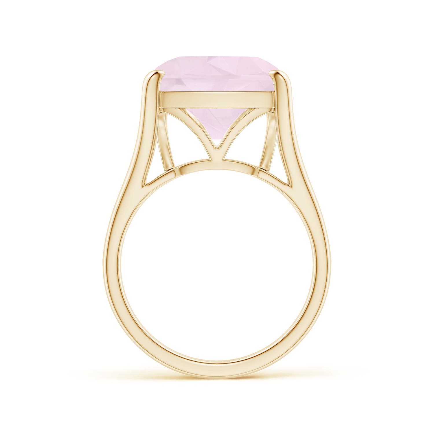 A - Rose Quartz / 5.5 CT / 14 KT Yellow Gold