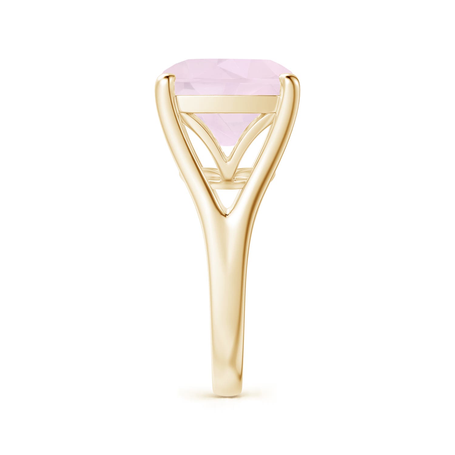 A - Rose Quartz / 5.5 CT / 14 KT Yellow Gold