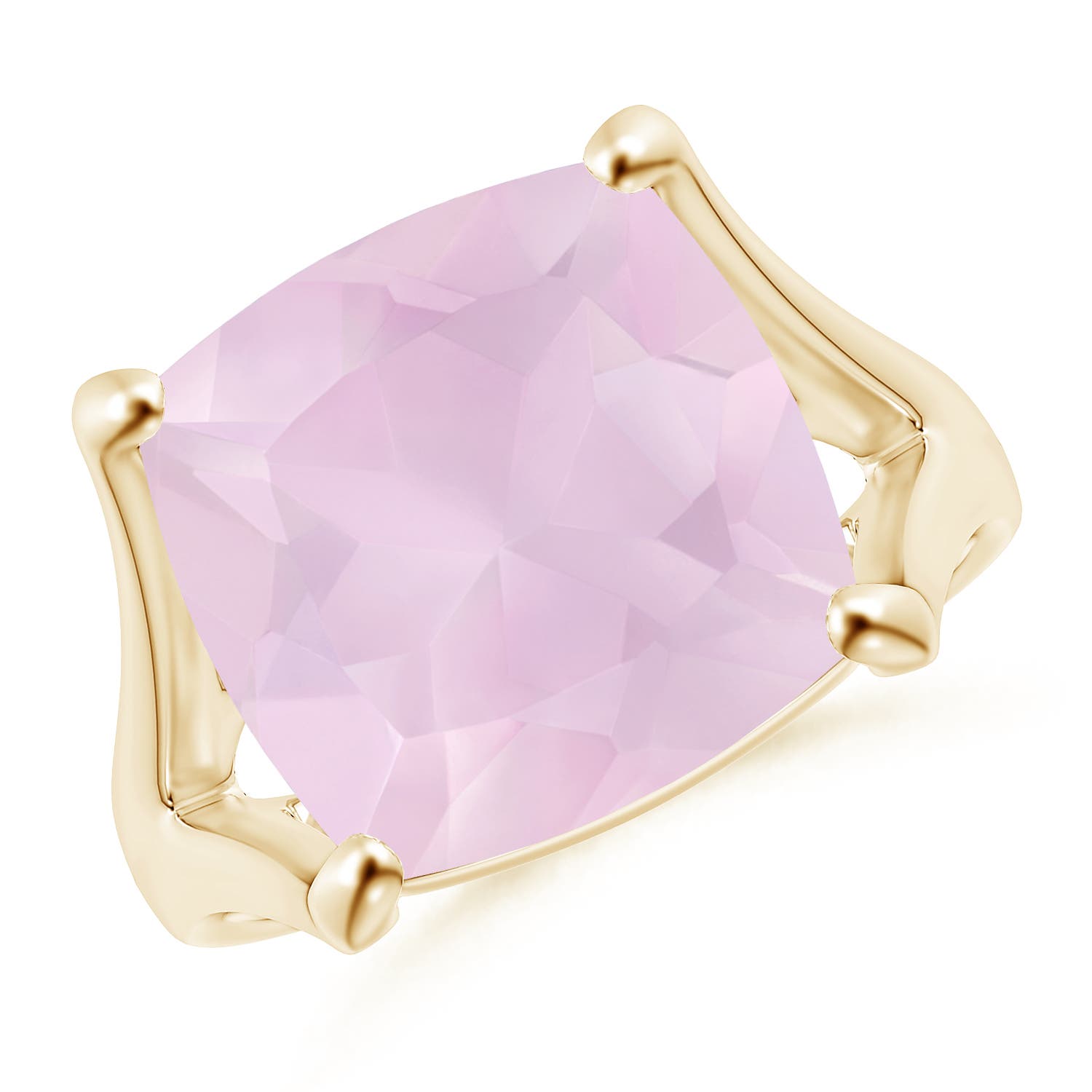 AA - Rose Quartz / 5.5 CT / 14 KT Yellow Gold