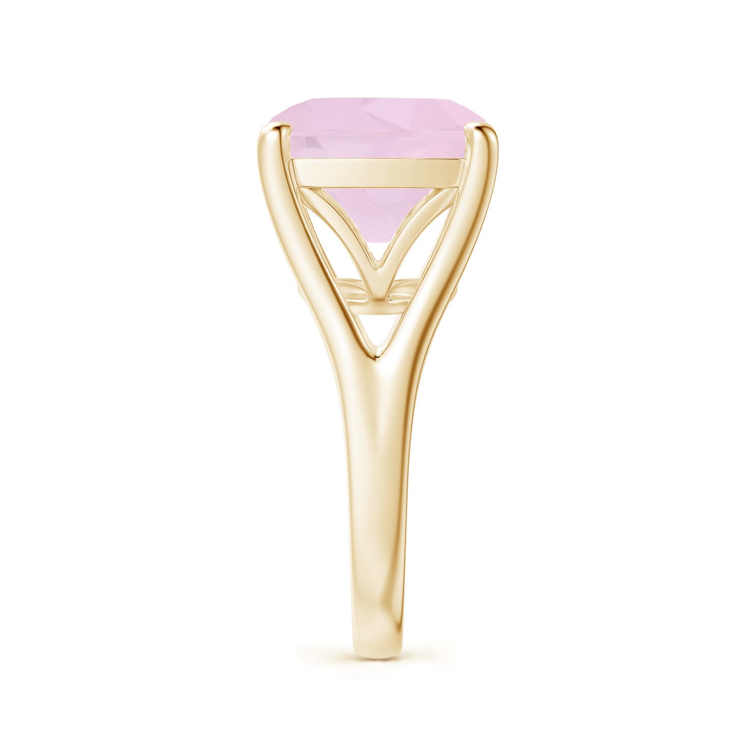 AA - Rose Quartz / 5.5 CT / 14 KT Yellow Gold