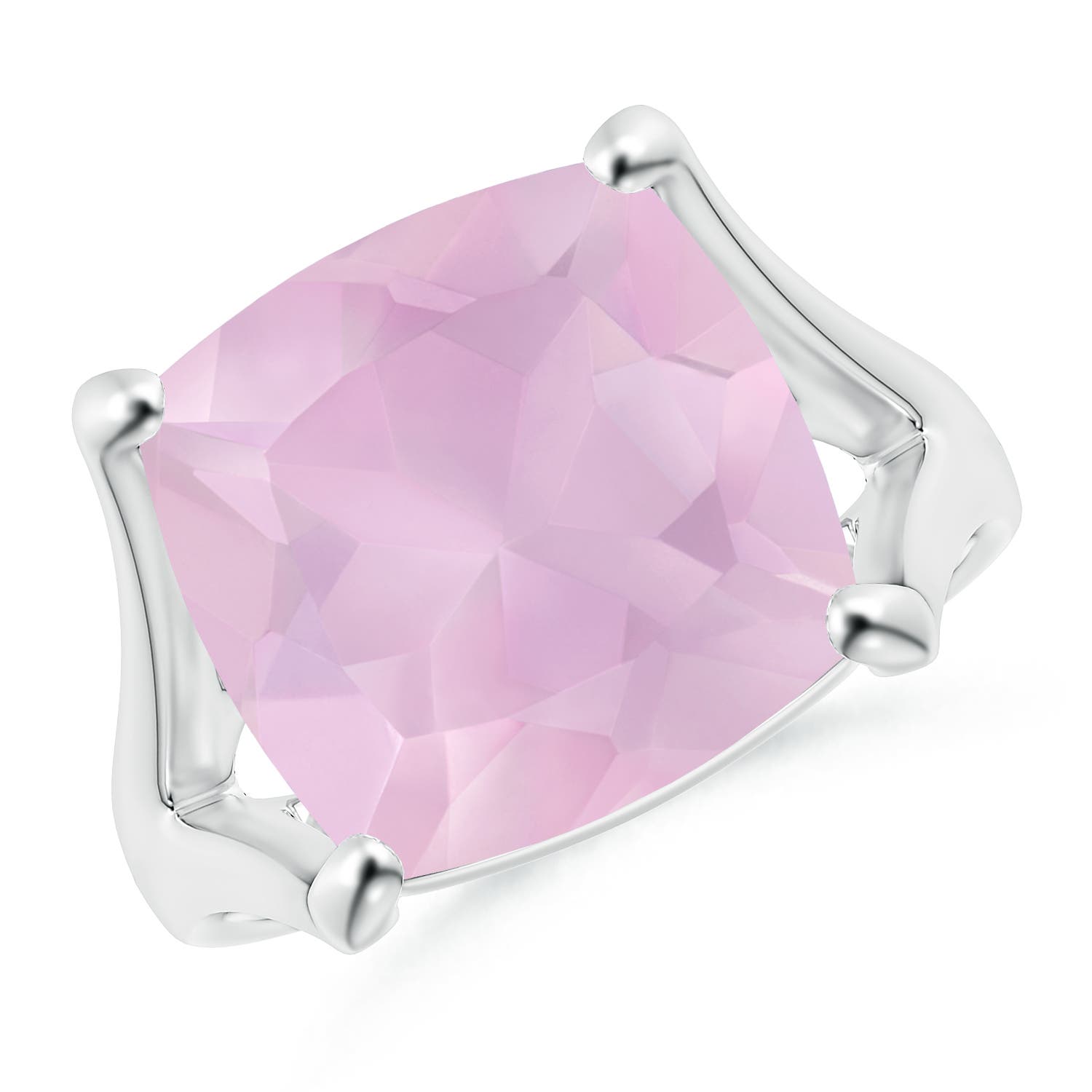 AAA - Rose Quartz / 5.5 CT / 14 KT White Gold