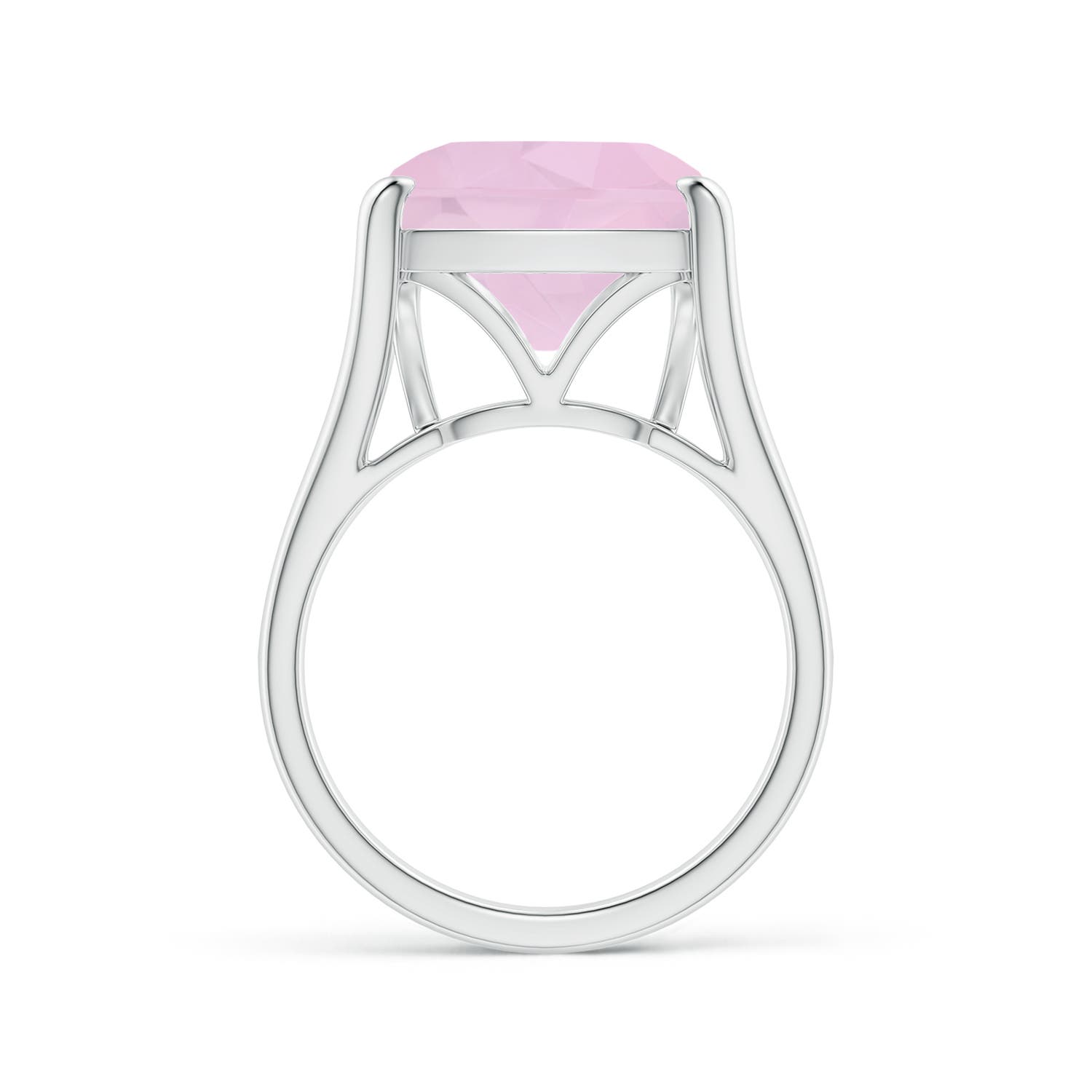 AAA - Rose Quartz / 5.5 CT / 14 KT White Gold