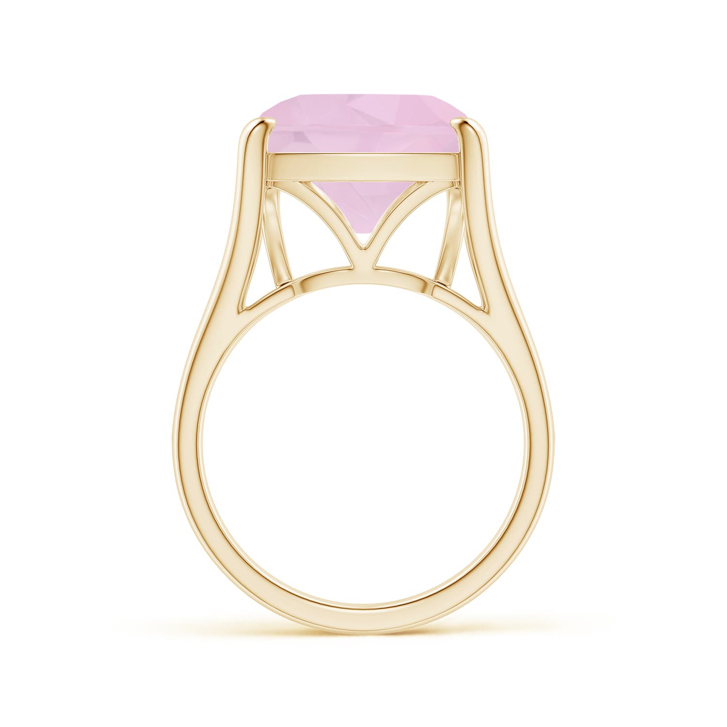 AAA - Rose Quartz / 5.5 CT / 14 KT Yellow Gold