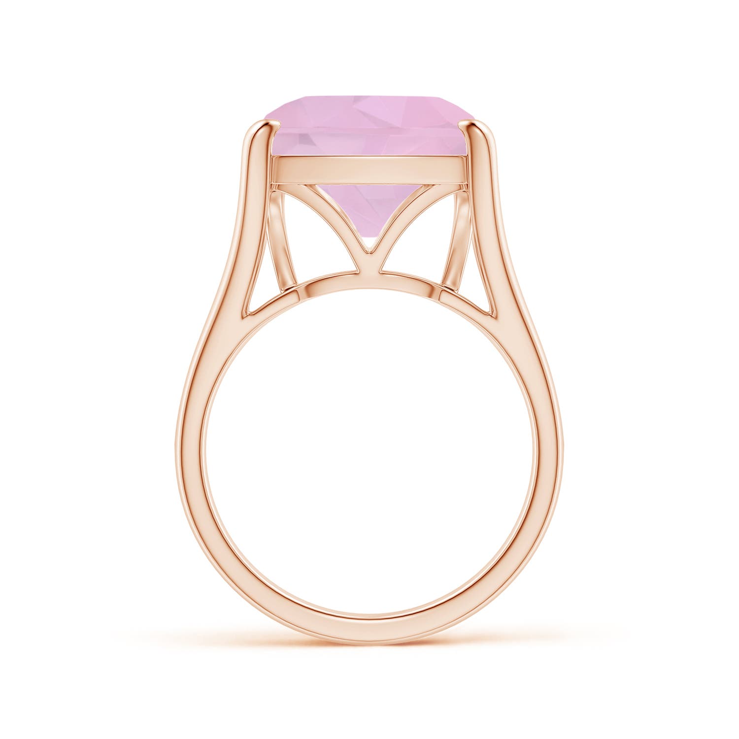 AAAA - Rose Quartz / 5.5 CT / 14 KT Rose Gold