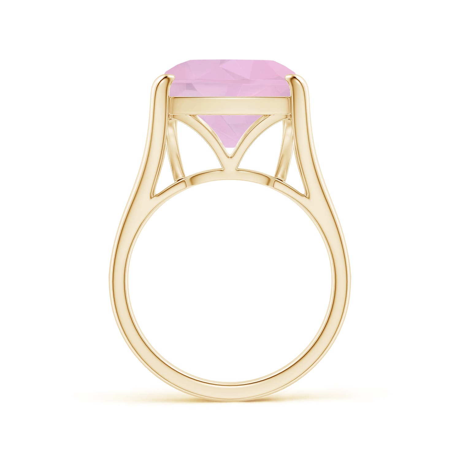 AAAA - Rose Quartz / 5.5 CT / 14 KT Yellow Gold