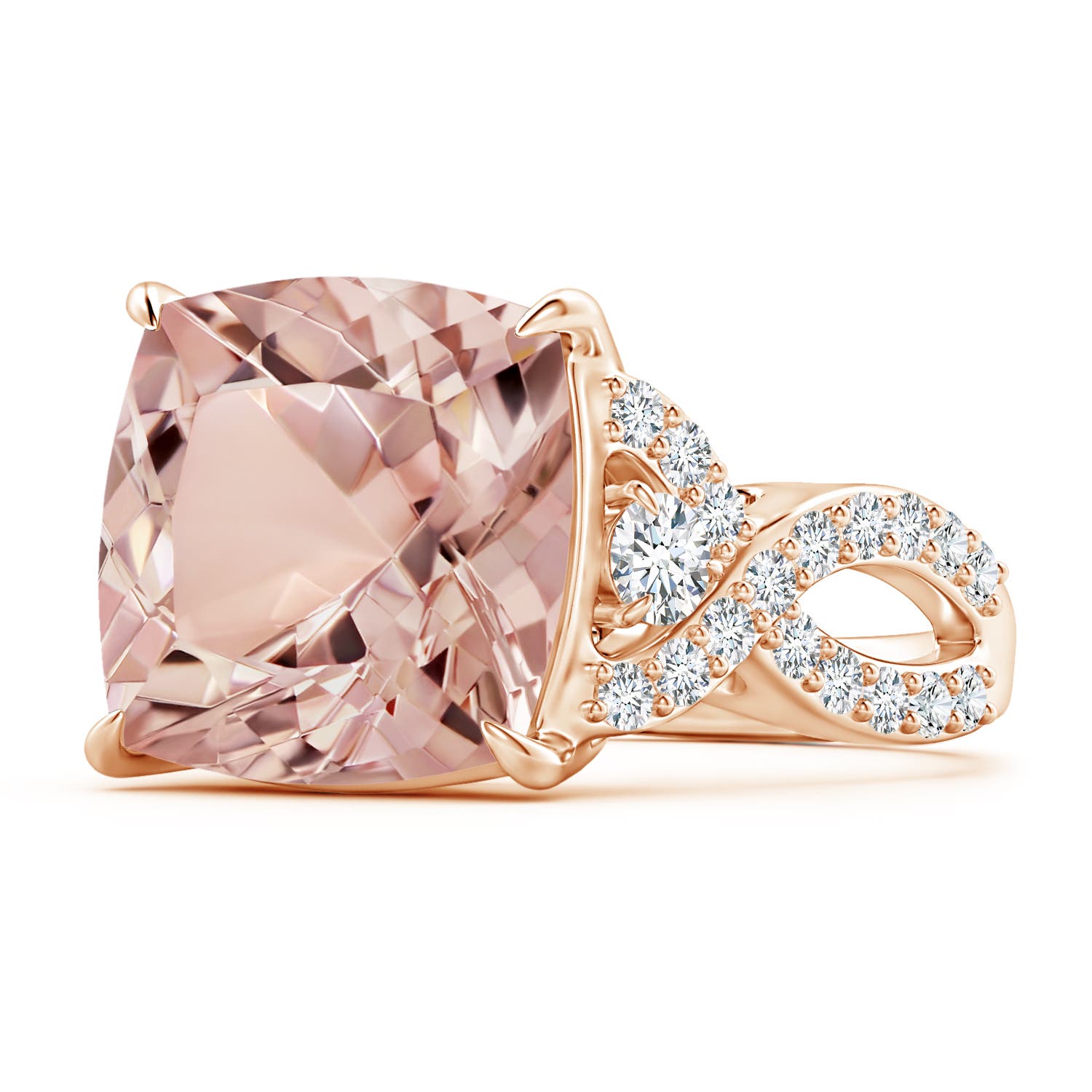 AAAA - Morganite / 7.09 CT / 14 KT Rose Gold