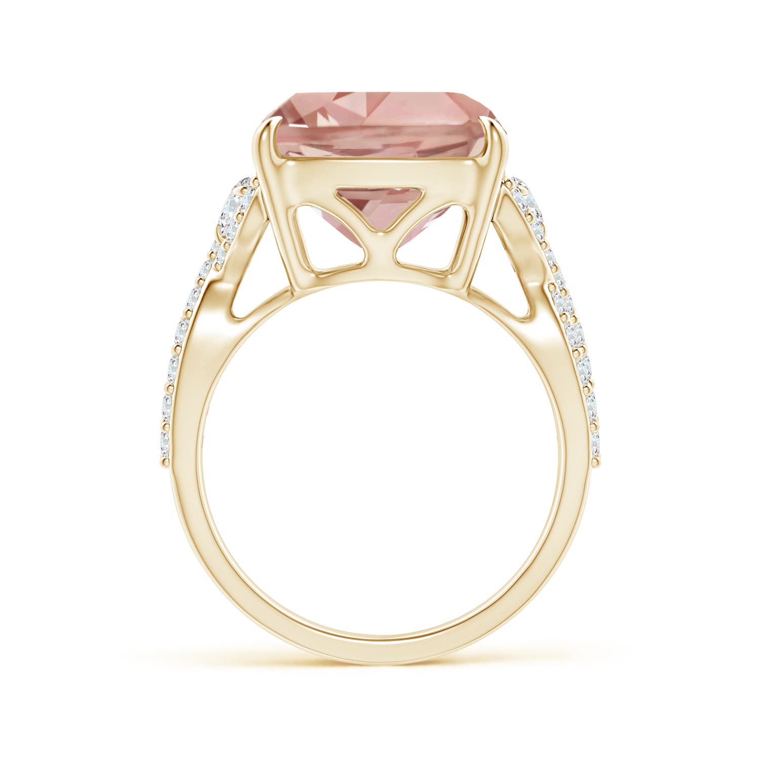 AAAA - Morganite / 7.09 CT / 14 KT Yellow Gold