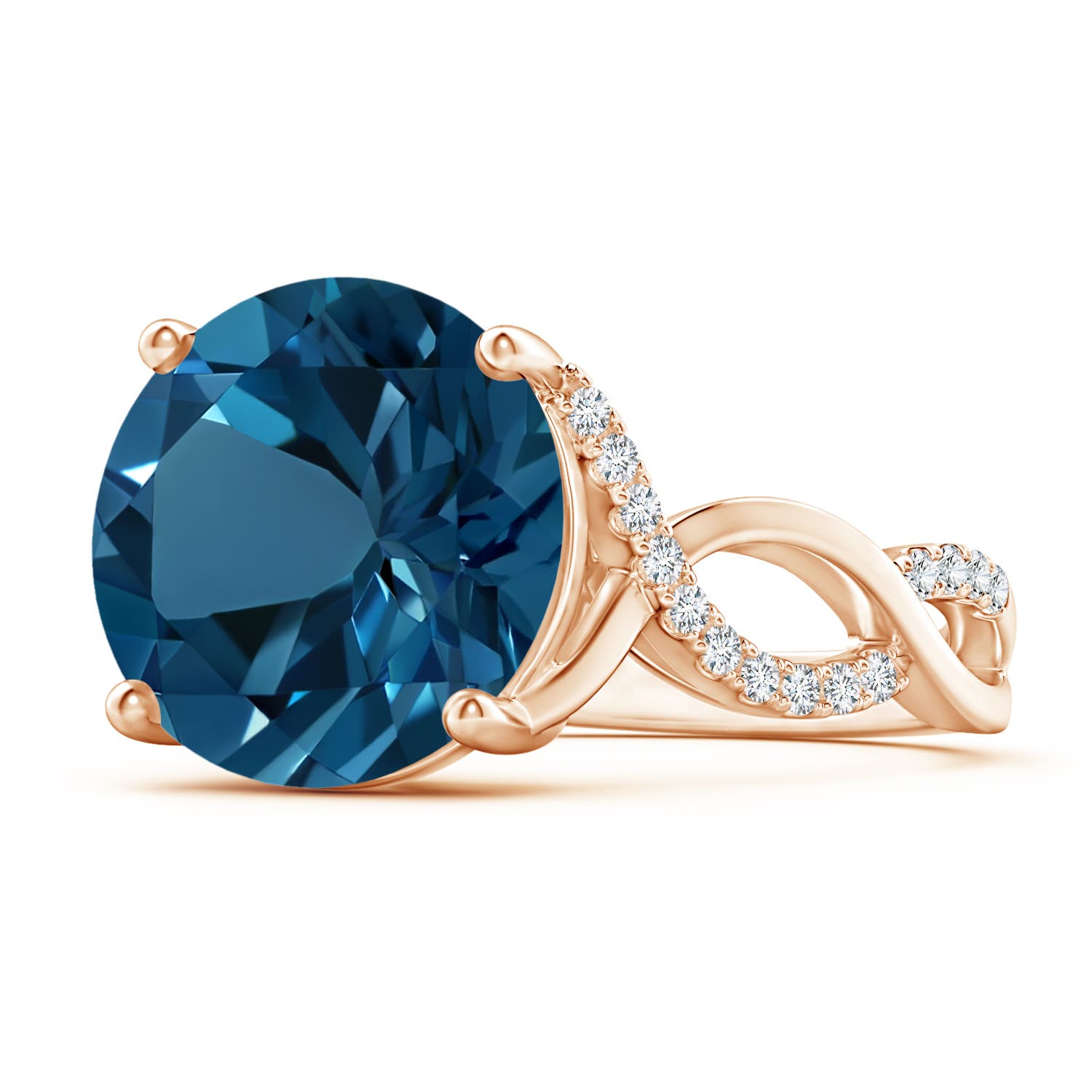 AAAA - London Blue Topaz / 8.02 CT / 14 KT Rose Gold