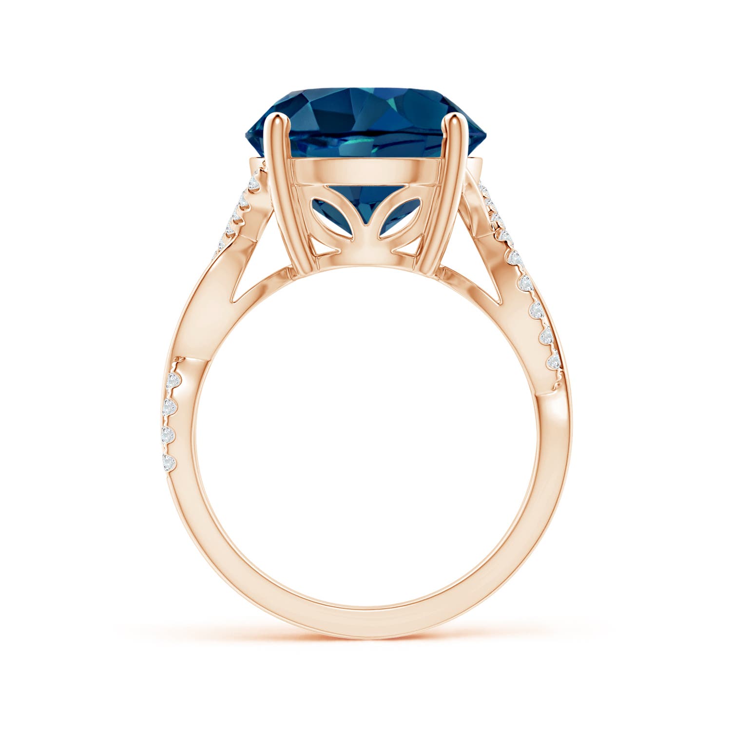 AAAA - London Blue Topaz / 8.02 CT / 14 KT Rose Gold