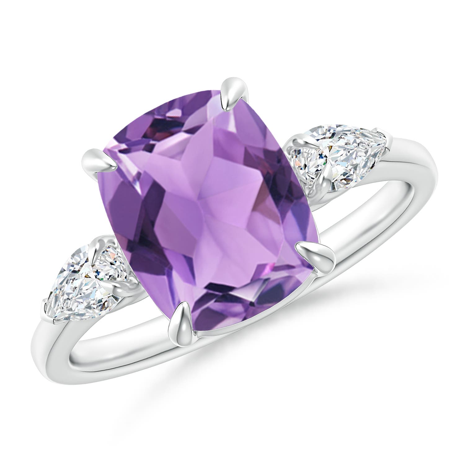 A - Amethyst / 3.1 CT / 14 KT White Gold