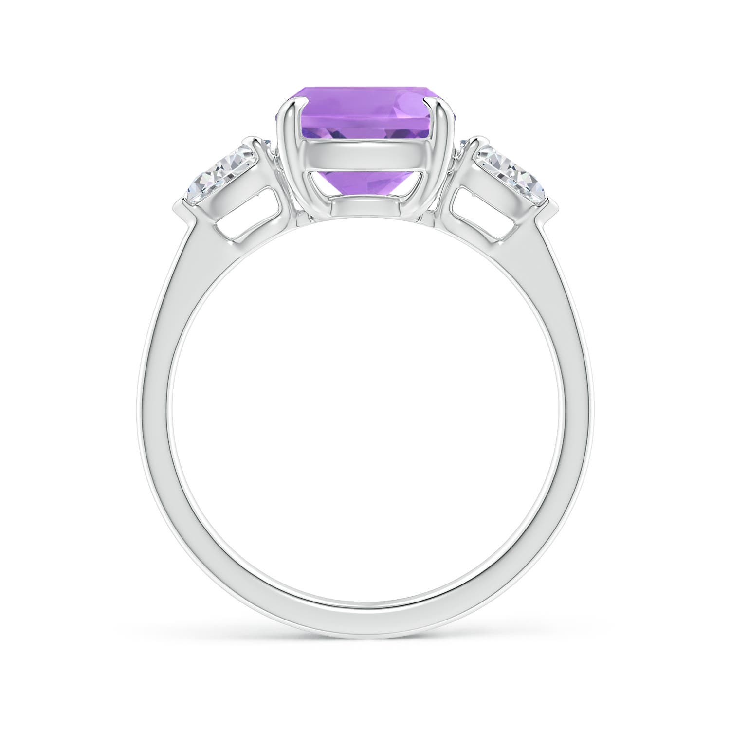 A - Amethyst / 3.1 CT / 14 KT White Gold