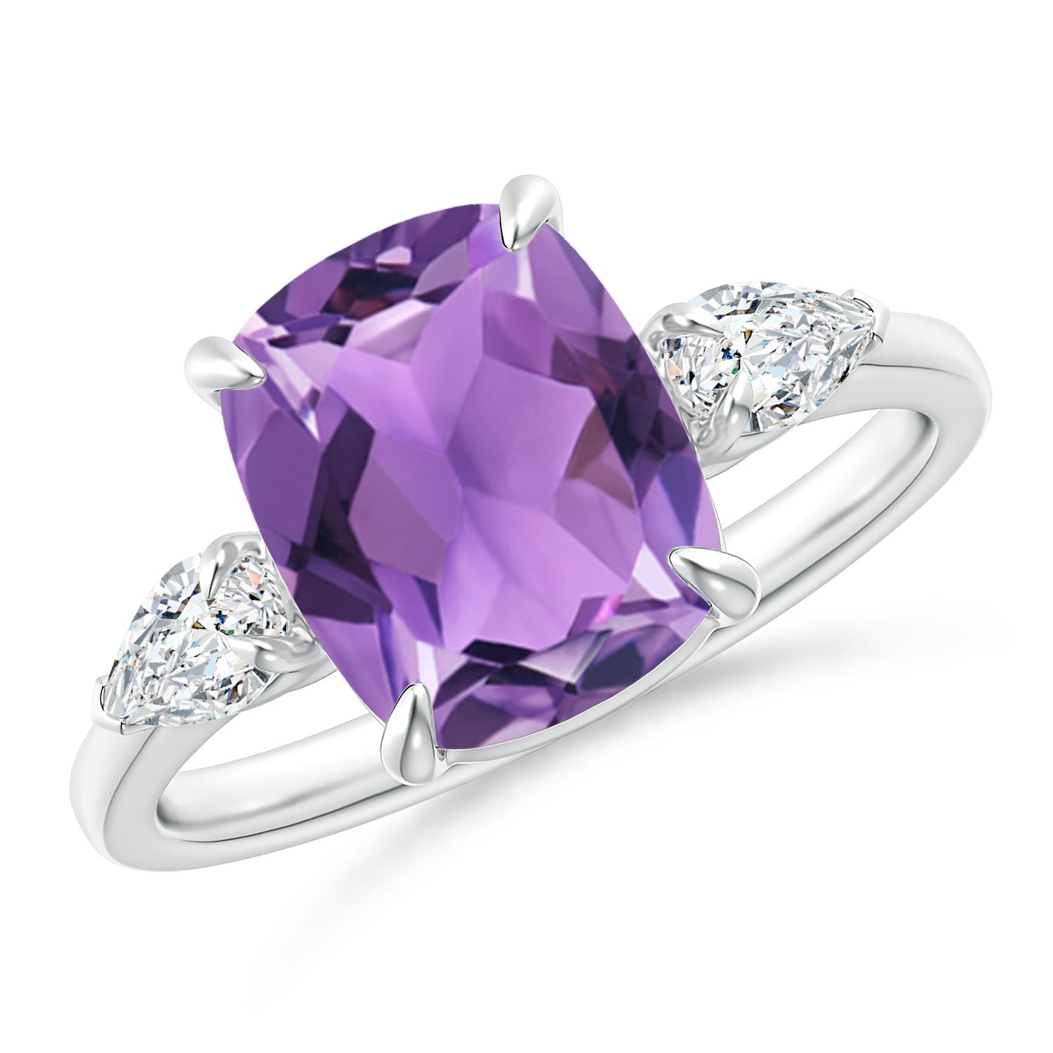 AA - Amethyst / 3.1 CT / 14 KT White Gold