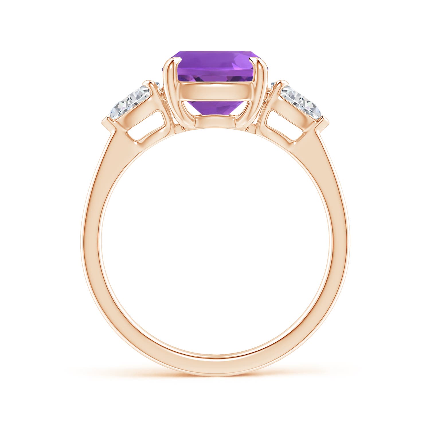 AAA - Amethyst / 3.1 CT / 14 KT Rose Gold