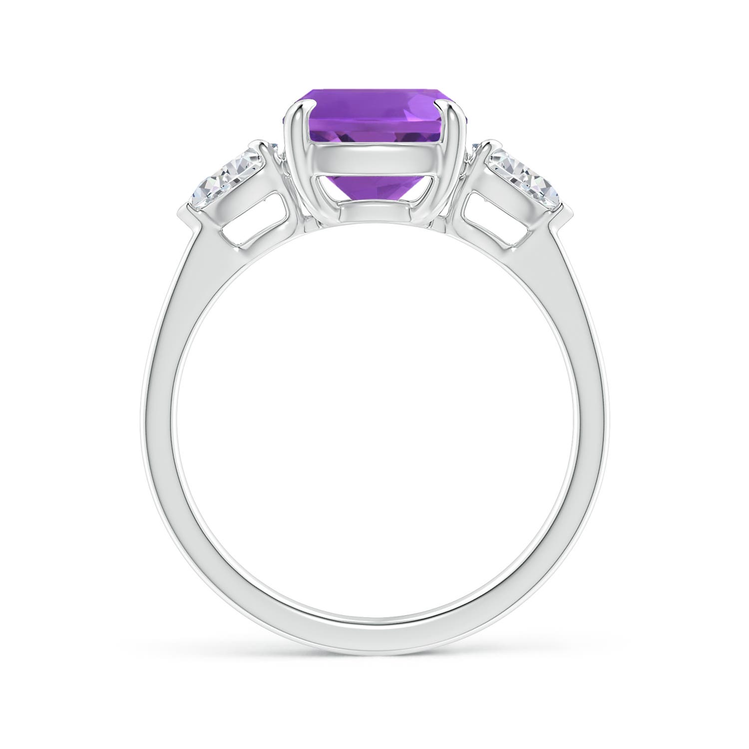 AAA - Amethyst / 3.1 CT / 14 KT White Gold