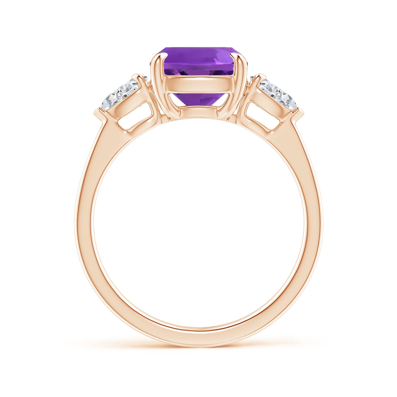 AAAA - Amethyst / 3.1 CT / 14 KT Rose Gold