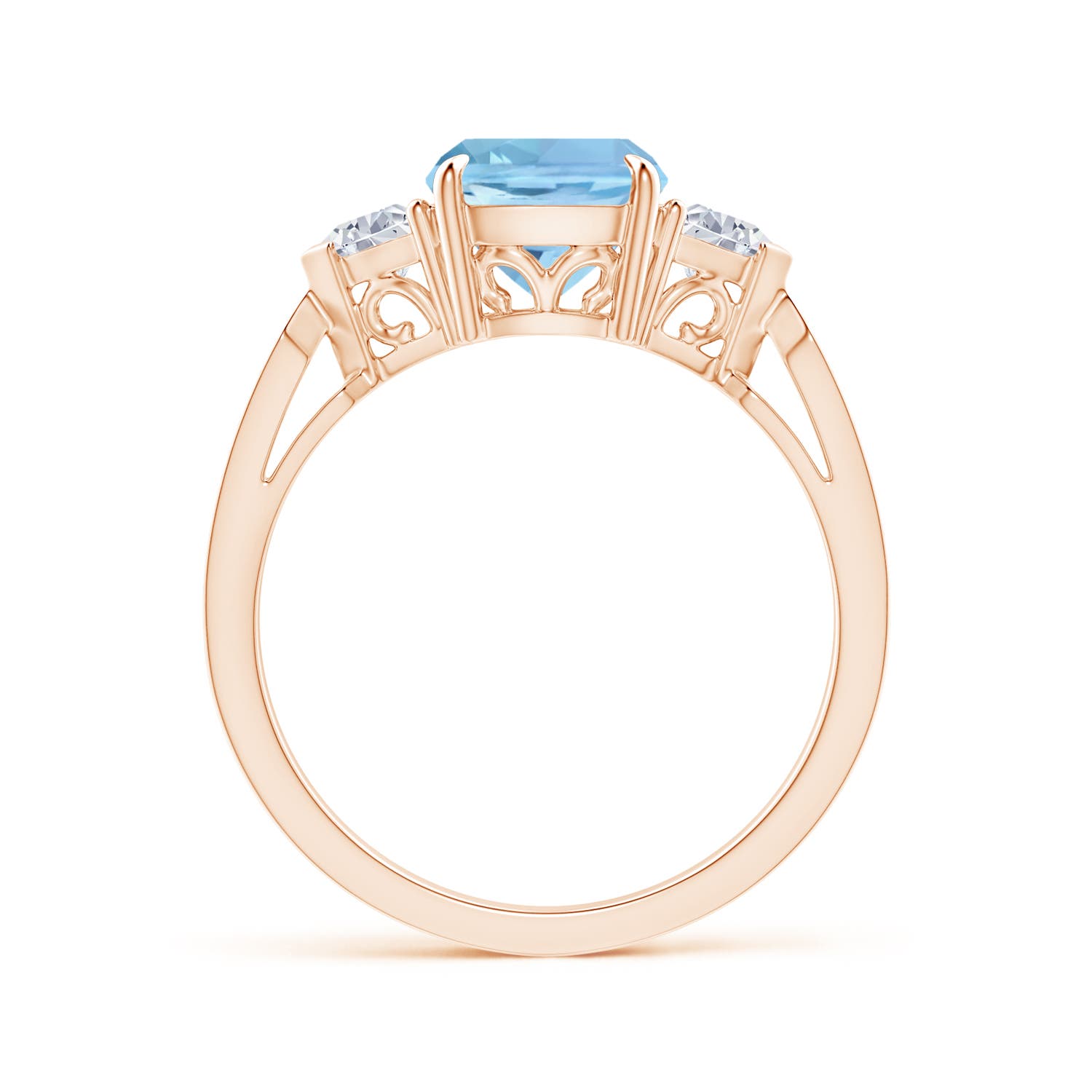 AAAA - Aquamarine / 2.41 CT / 14 KT Rose Gold