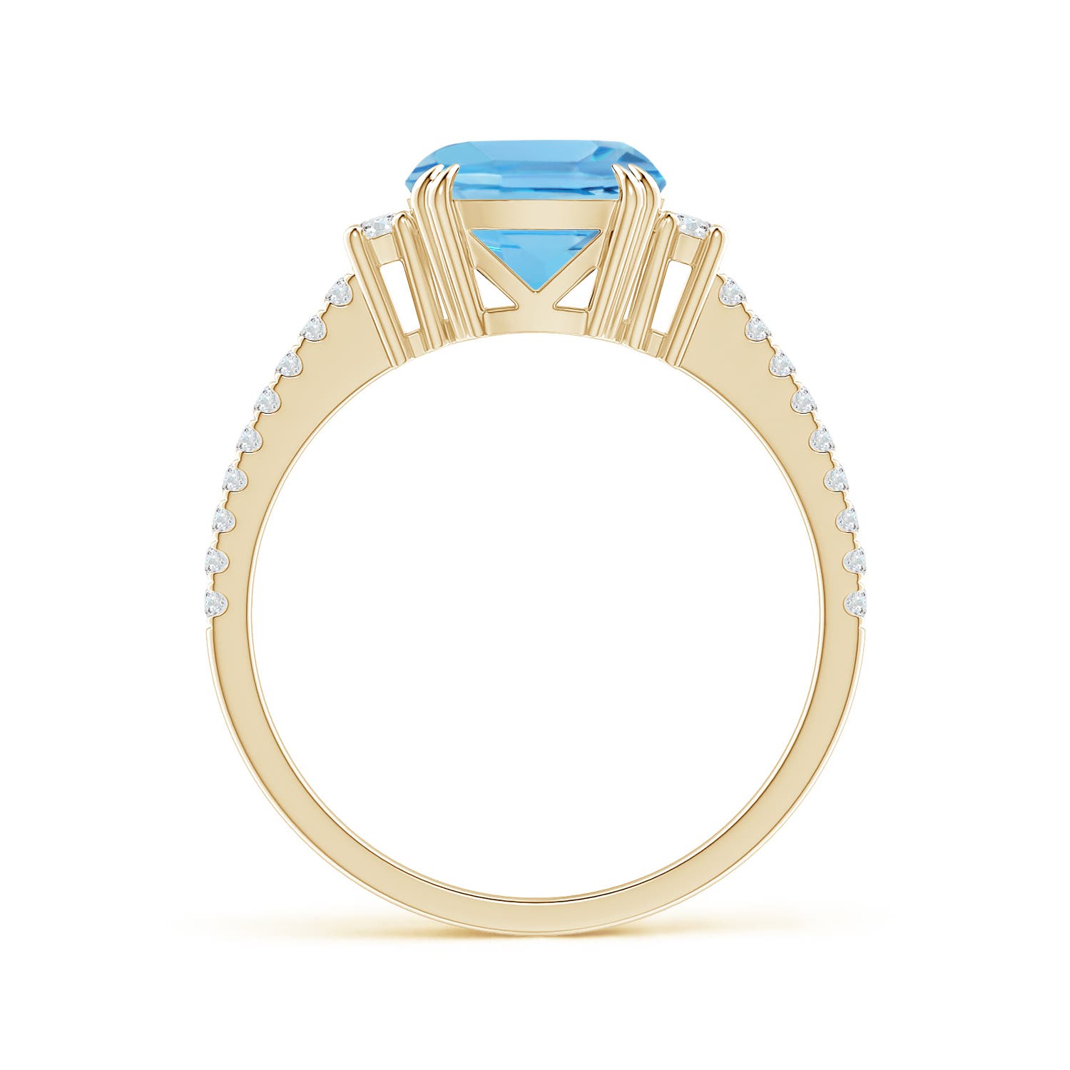 A - Swiss Blue Topaz / 2.78 CT / 14 KT Yellow Gold