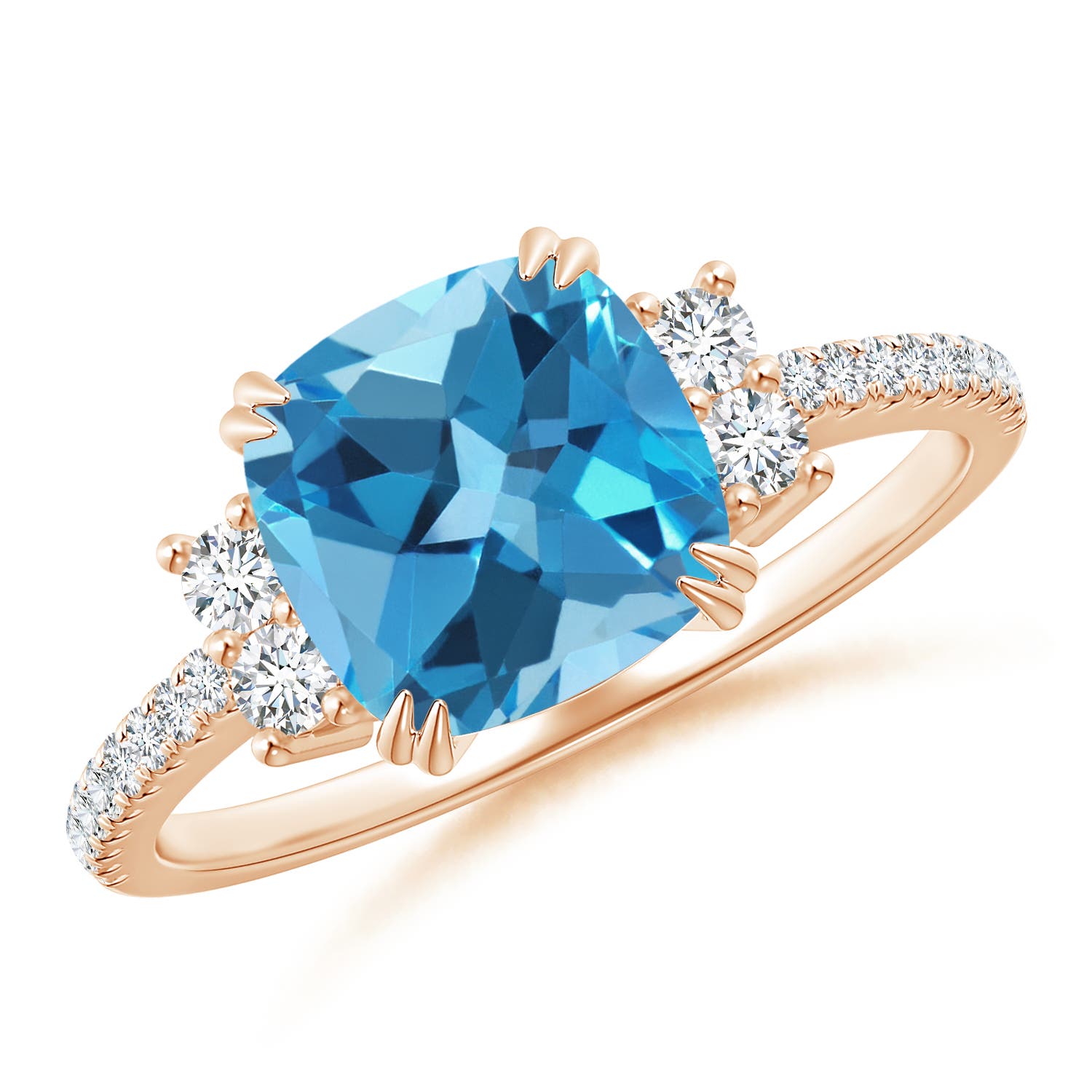 AA - Swiss Blue Topaz / 2.78 CT / 14 KT Rose Gold