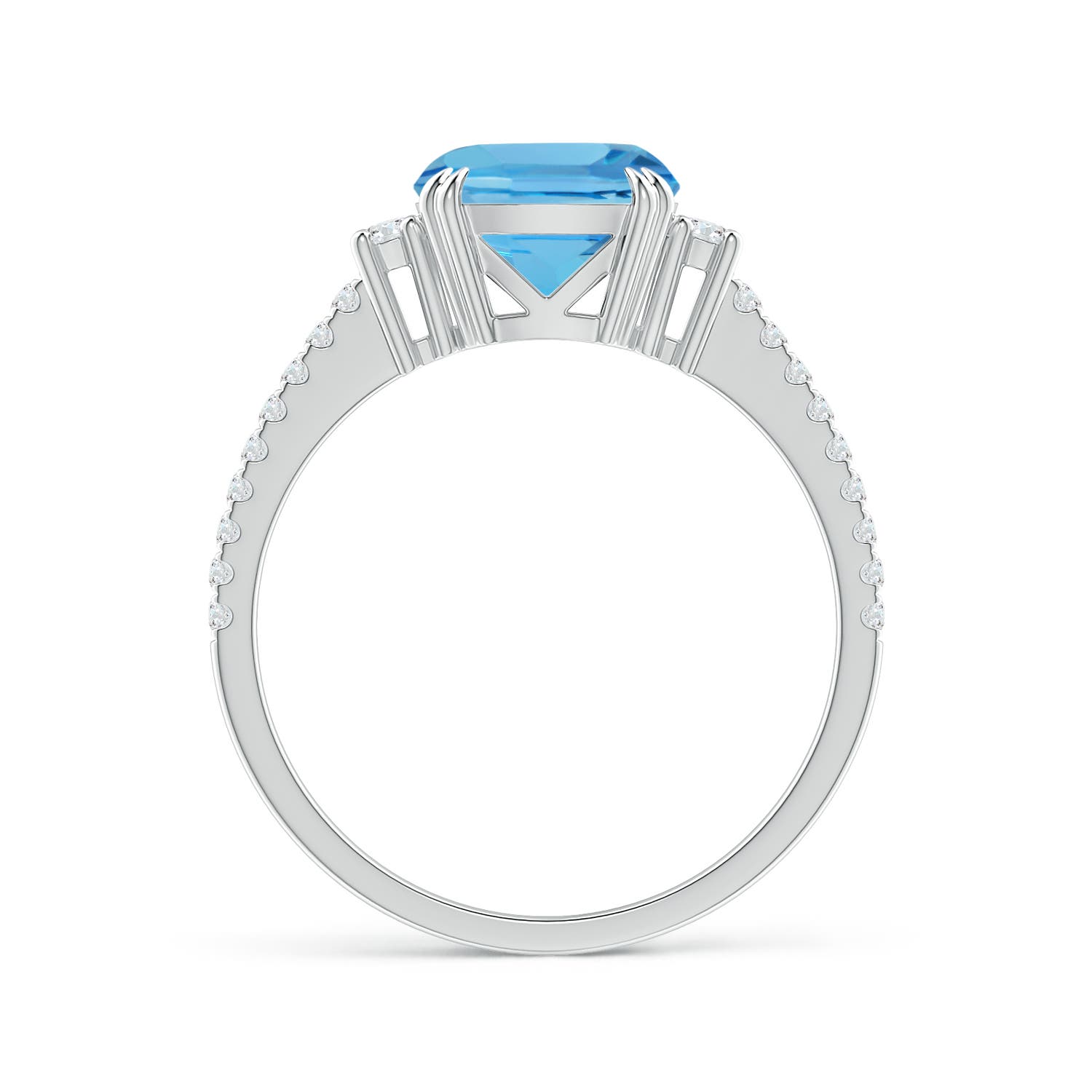 AA - Swiss Blue Topaz / 2.78 CT / 14 KT White Gold