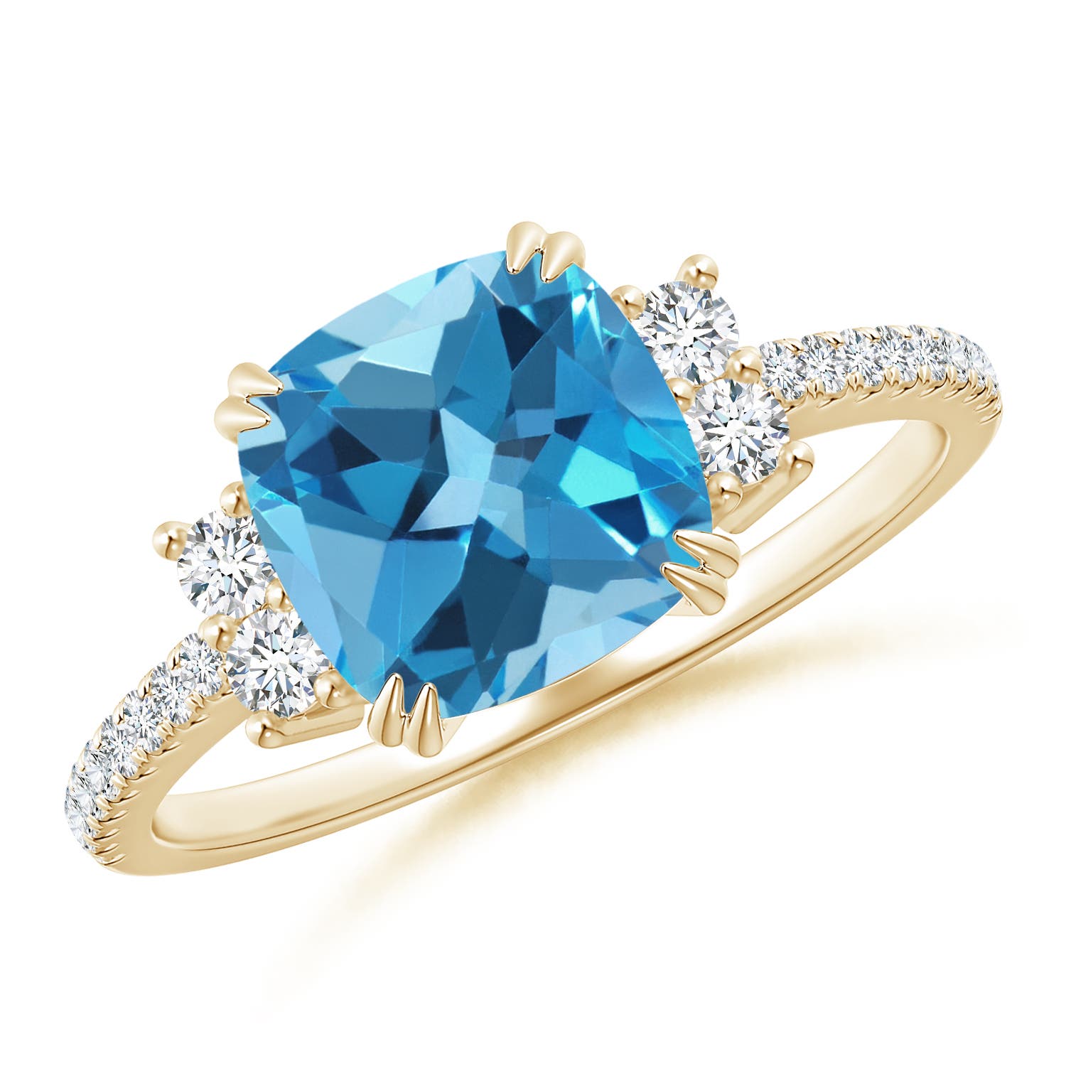 AA - Swiss Blue Topaz / 2.78 CT / 14 KT Yellow Gold