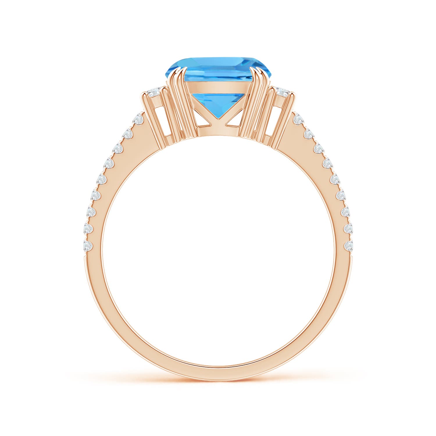 AAA - Swiss Blue Topaz / 2.78 CT / 14 KT Rose Gold