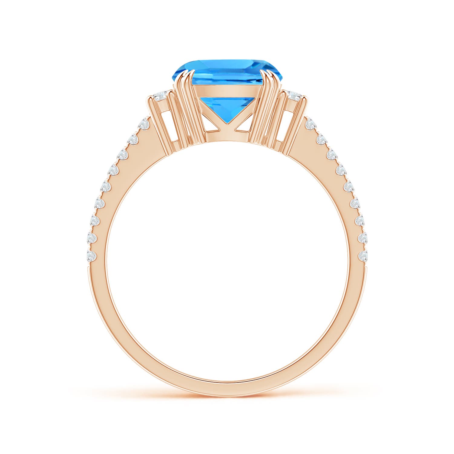 AAAA - Swiss Blue Topaz / 2.78 CT / 14 KT Rose Gold