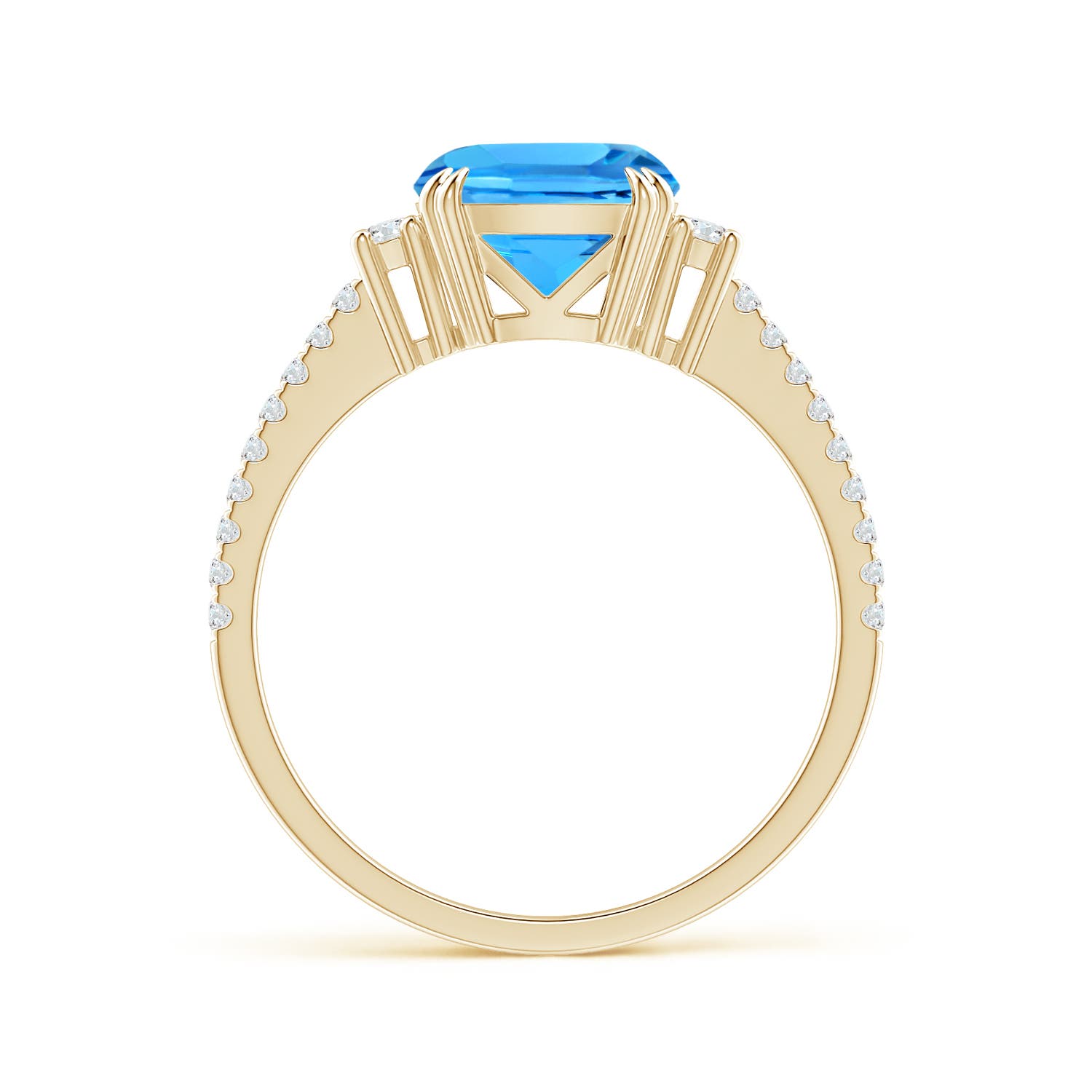 AAAA - Swiss Blue Topaz / 2.78 CT / 14 KT Yellow Gold