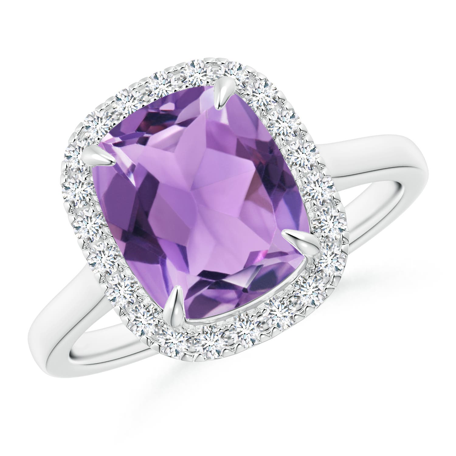 A - Amethyst / 3.01 CT / 14 KT White Gold