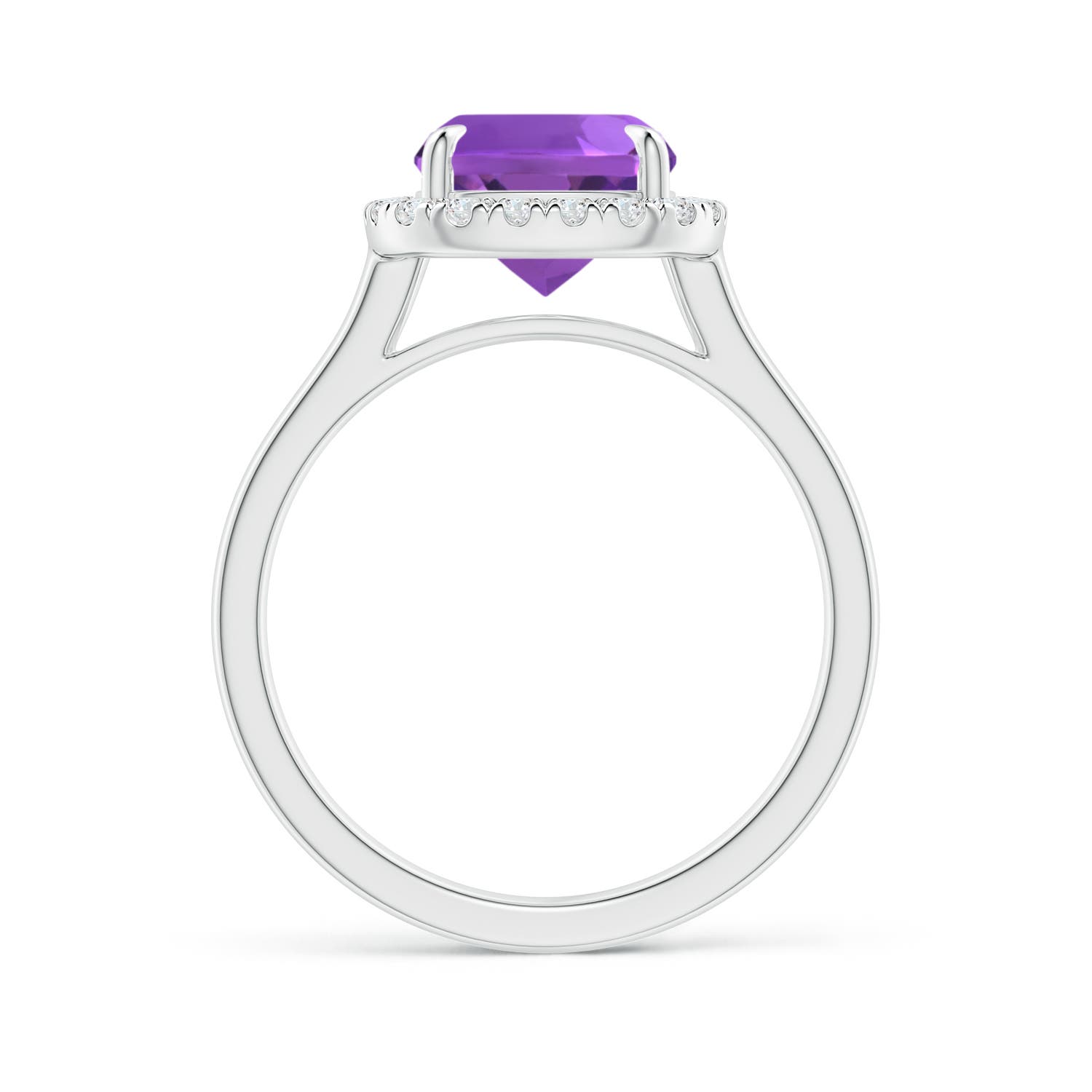 AAA - Amethyst / 3.01 CT / 14 KT White Gold