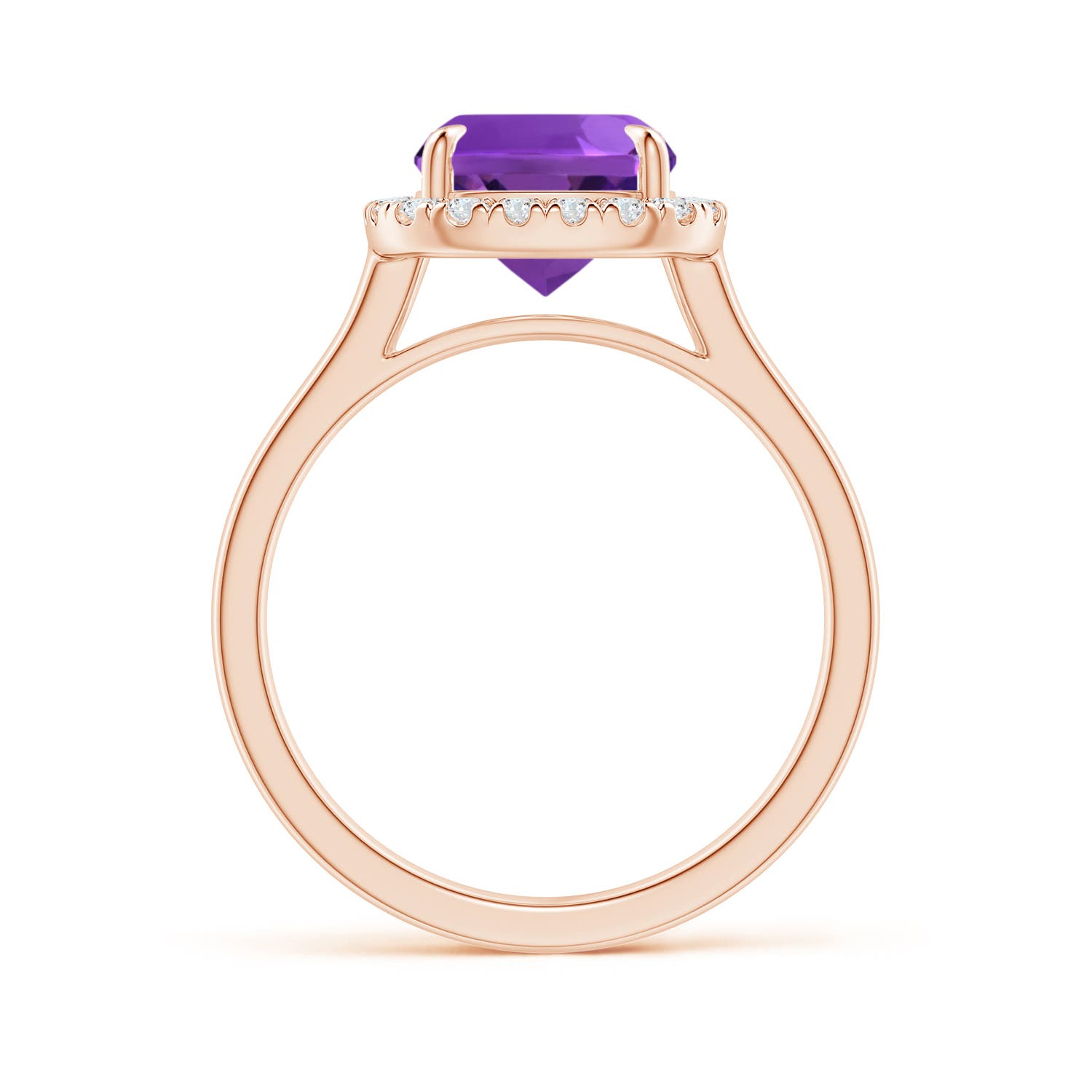 AAAA - Amethyst / 3.01 CT / 14 KT Rose Gold